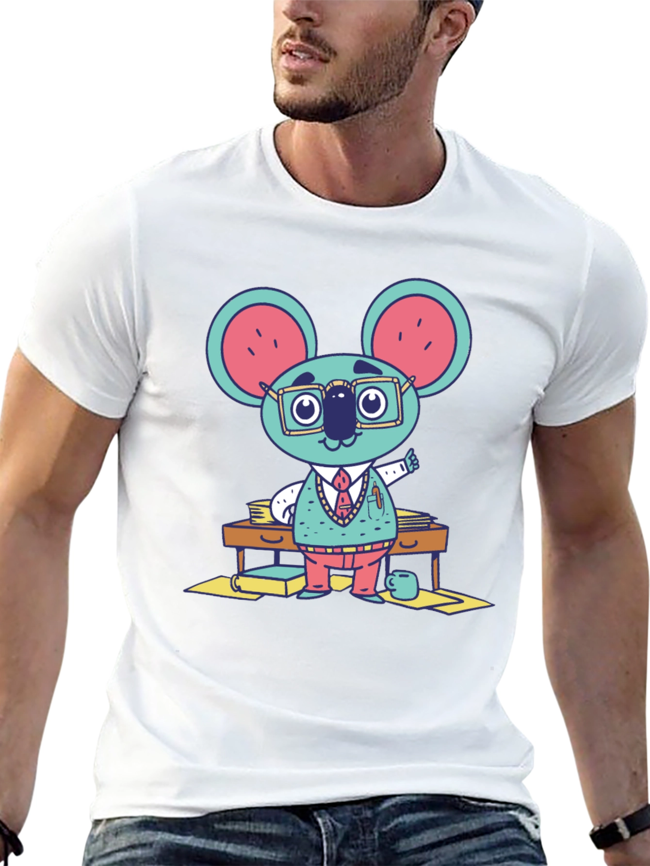 Quirky Koala Professor Graphic Tee