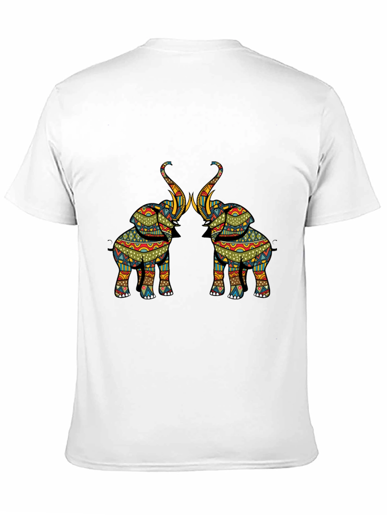 Elephant Print Black T-Shirt