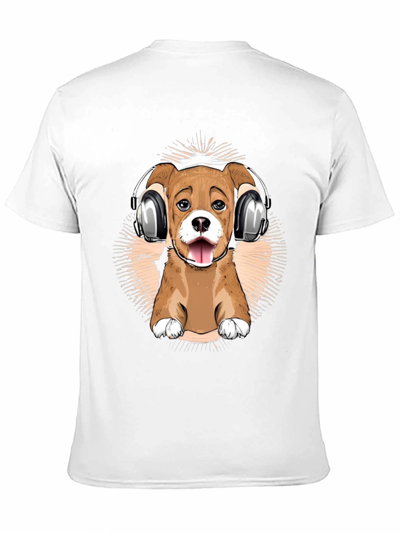 Dog with Headphones Graphic Tee