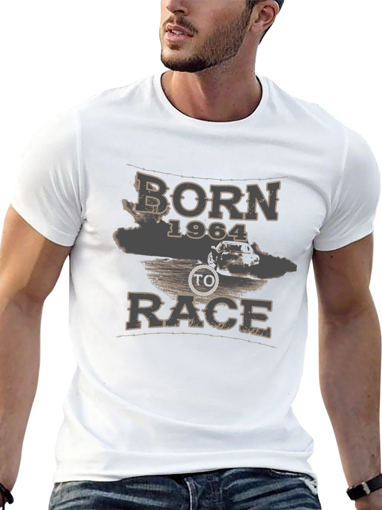 Born 1964 To Race Mens Black T-Shirt