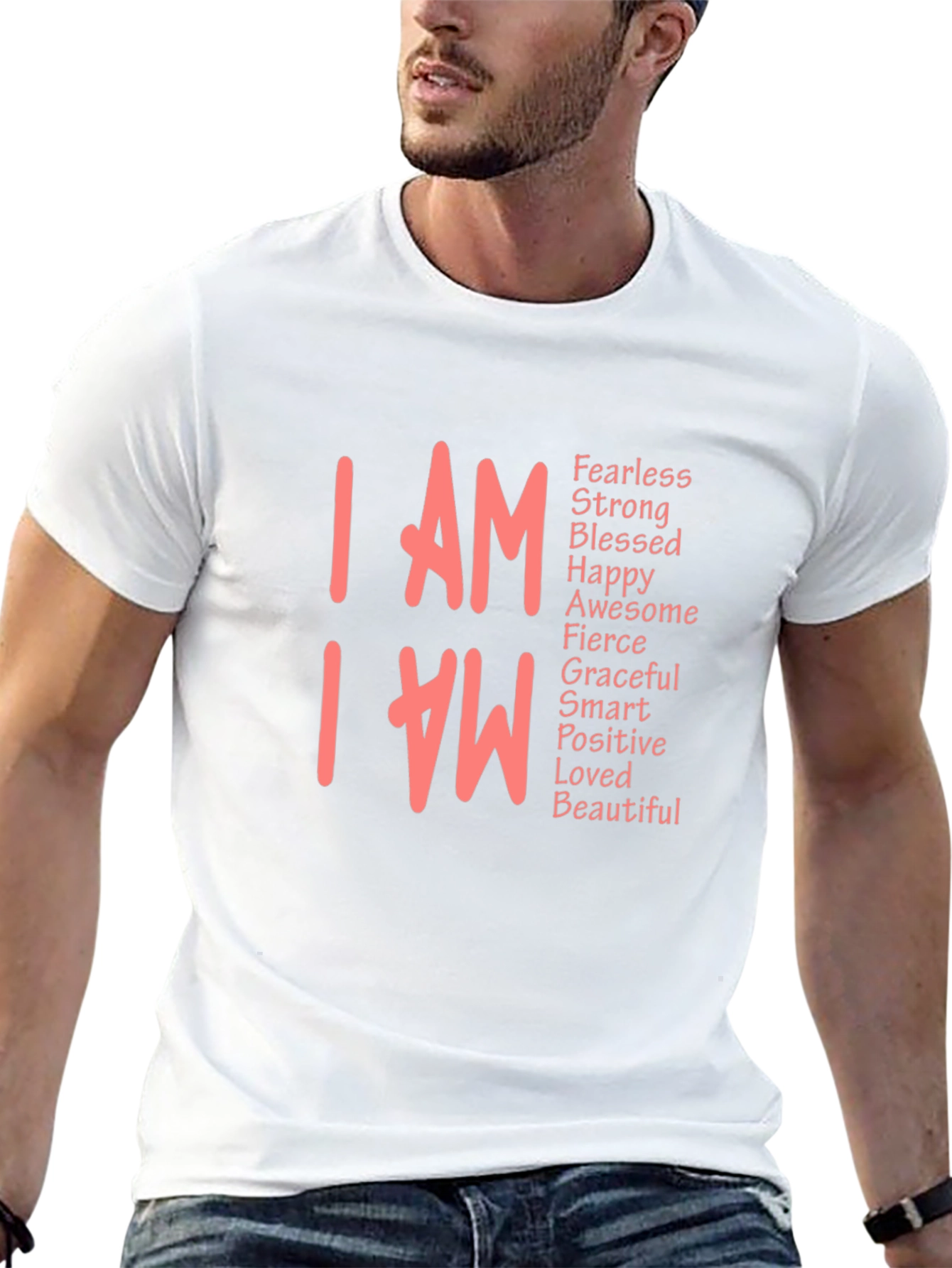 I AM Affirmation Tee - Fearless Strong Beautiful