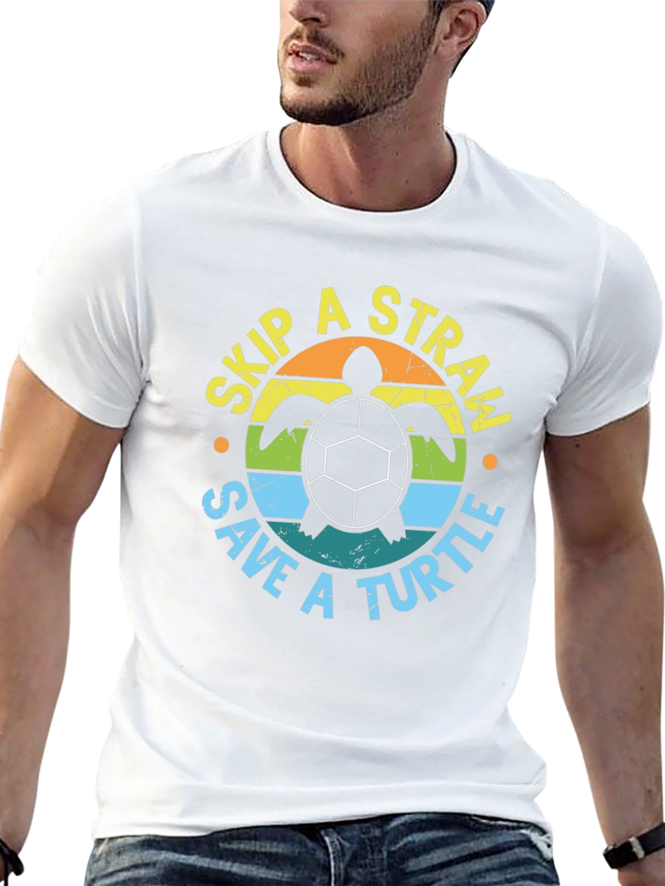 Skip a Straw Save a Turtle Graphic Tee