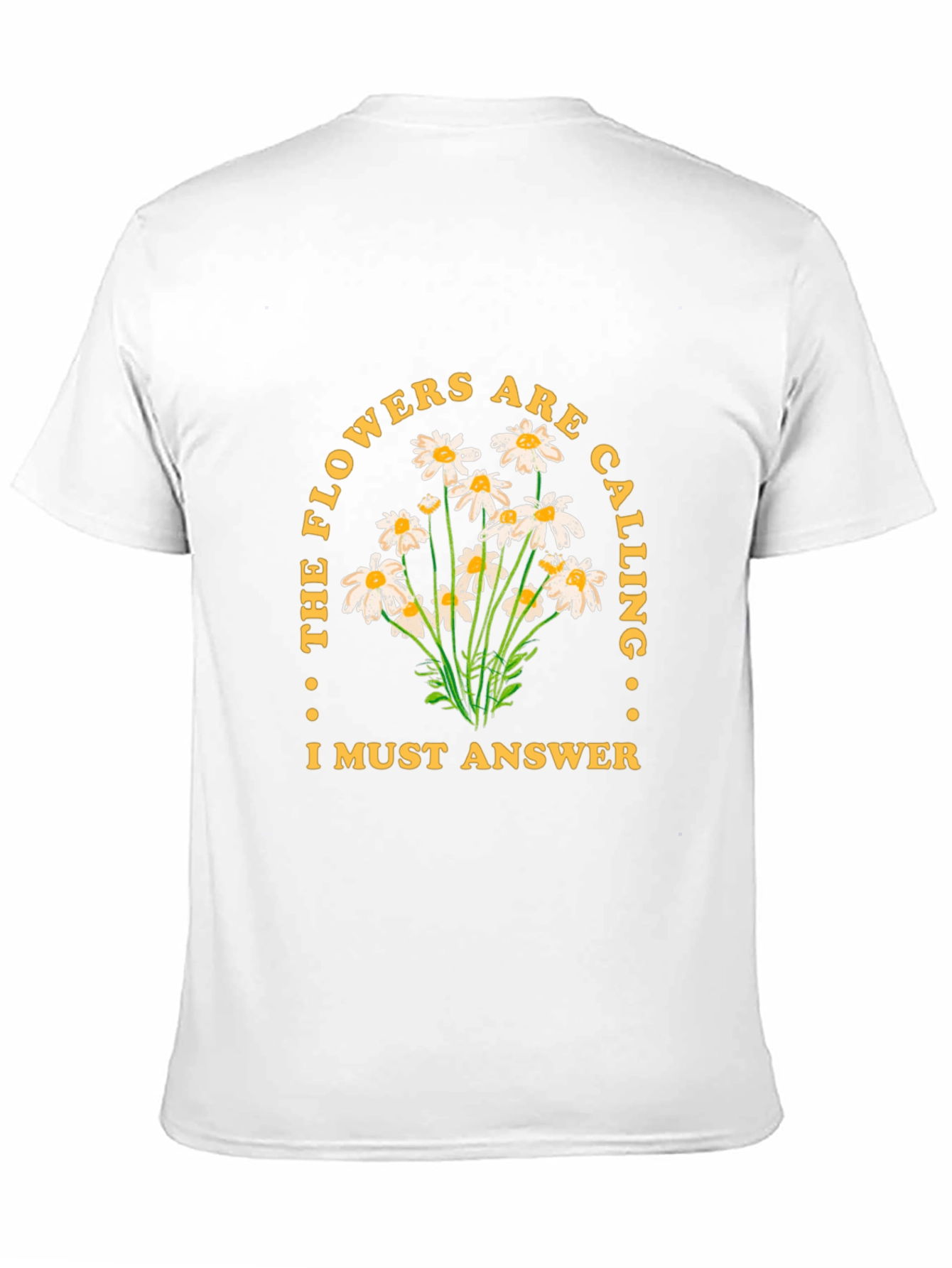 The Flowers Are Calling Black Graphic Tee