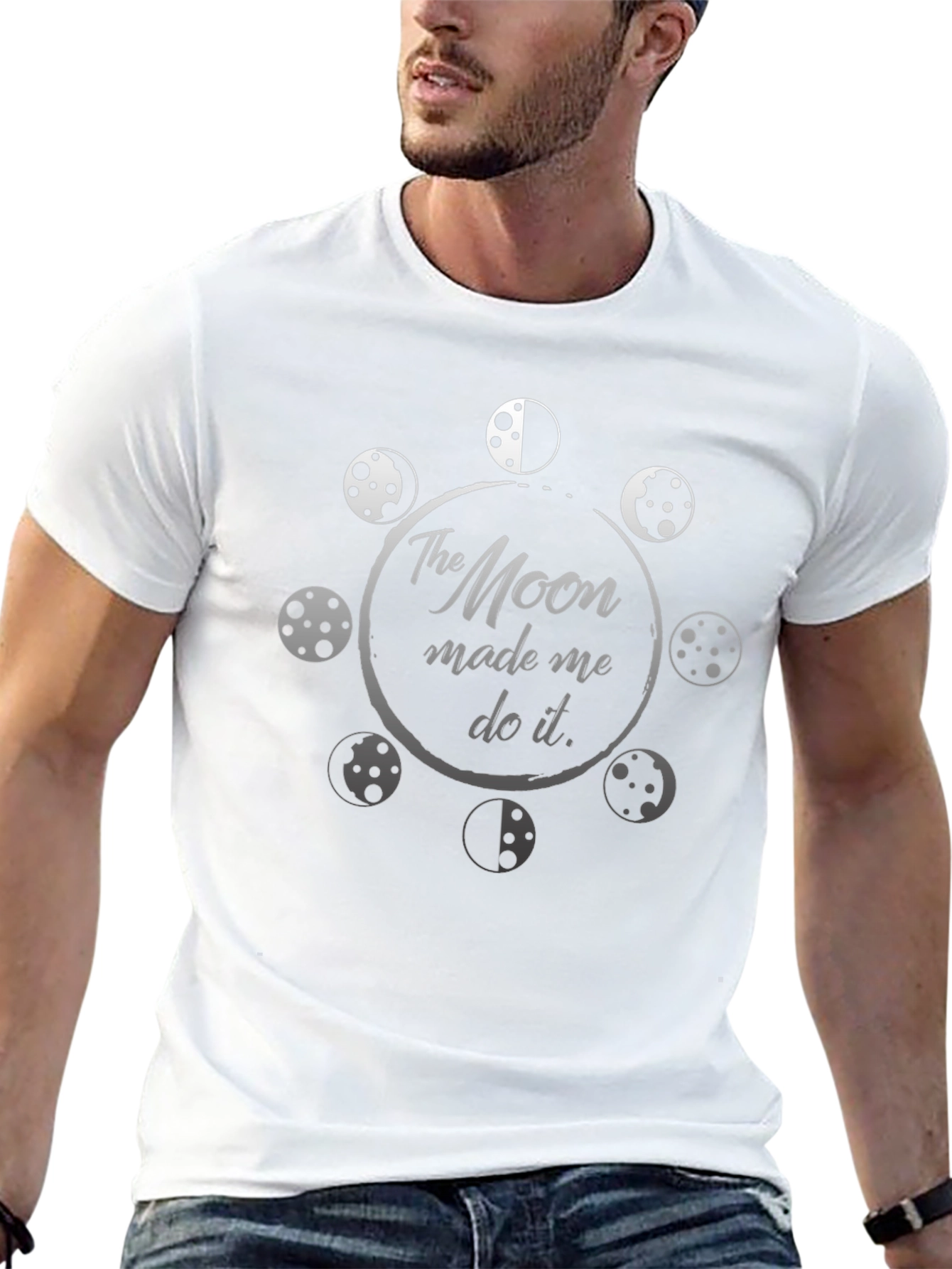 Moon Made Me Do It Graphic T-Shirt - Black