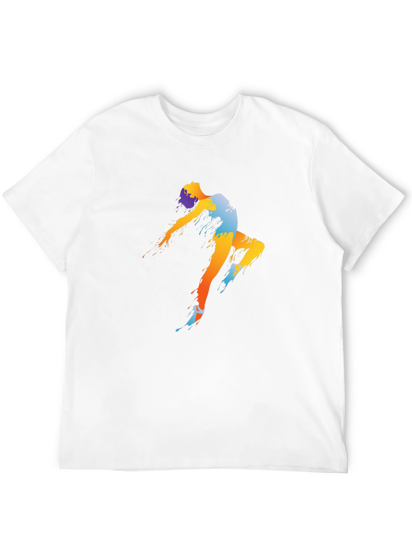 Abstract Dancer Graphic Tee - Black