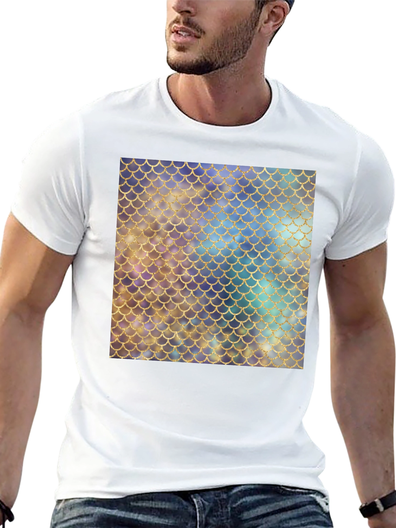 Mermaid Scale Pattern T-Shirt