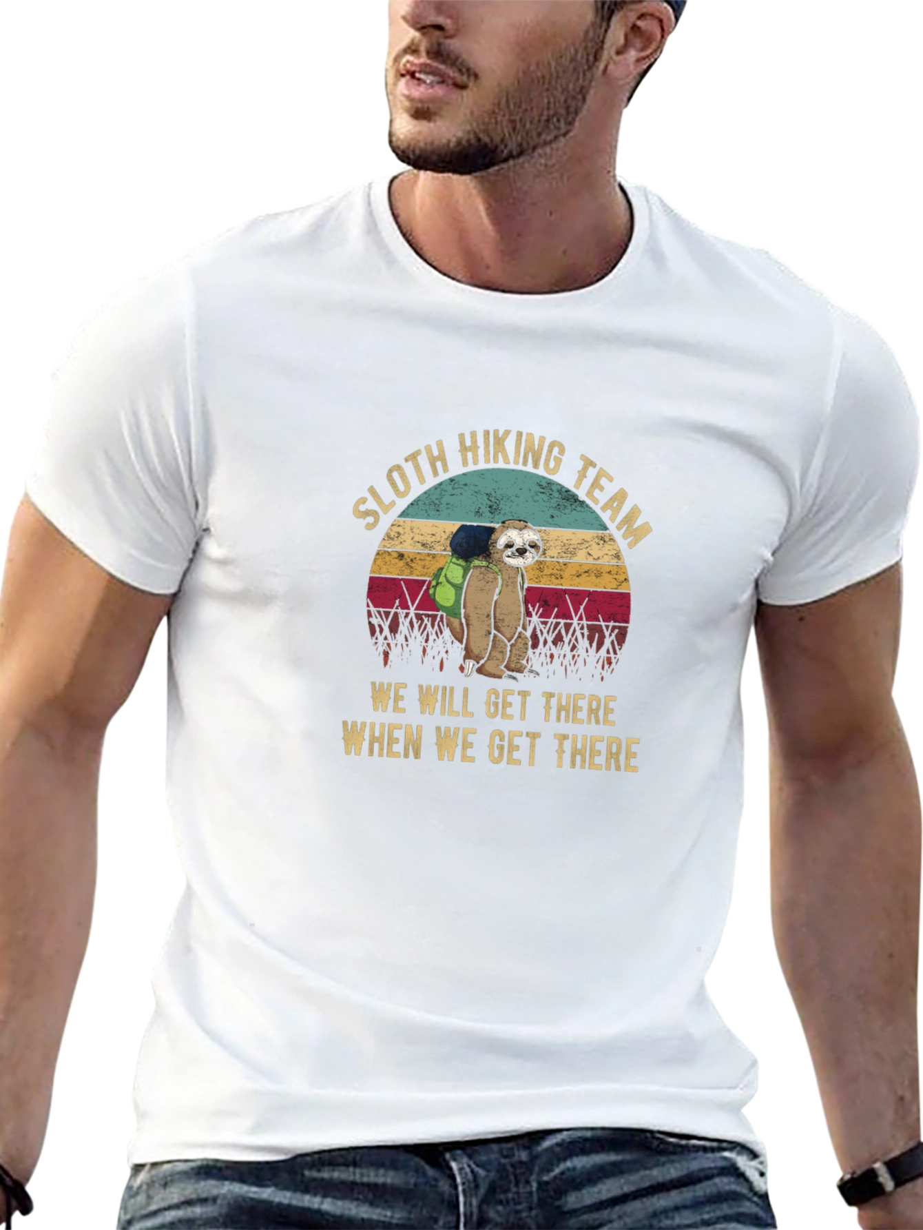 Sloth Hiking Team T-Shirt - Funny Hiking Tee