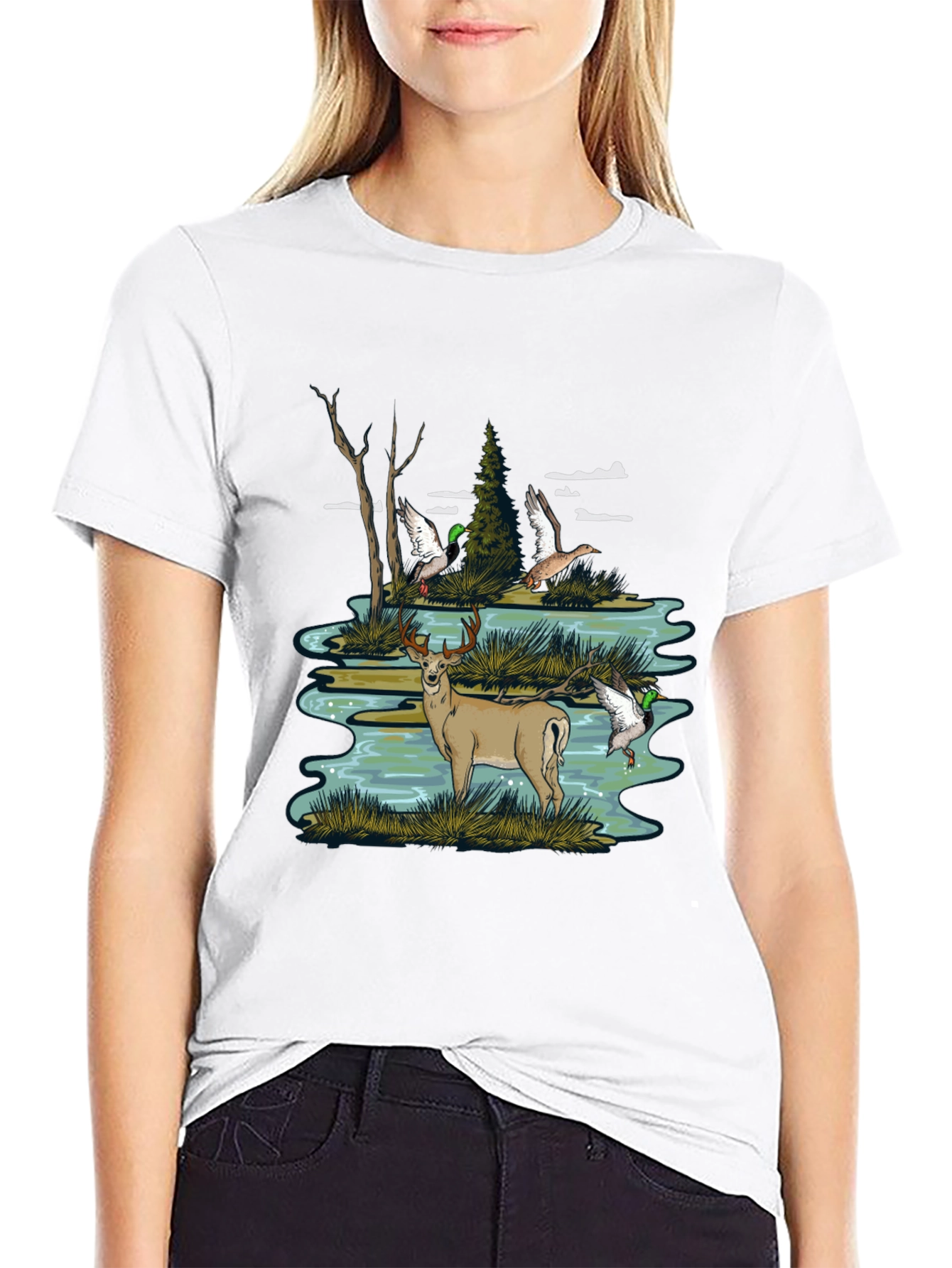 Wildlife Scene Graphic Tee - Hunting & Outdoor