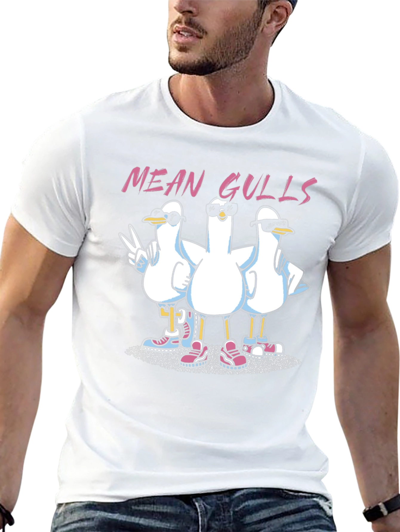 Mean Gulls Graphic T-Shirt