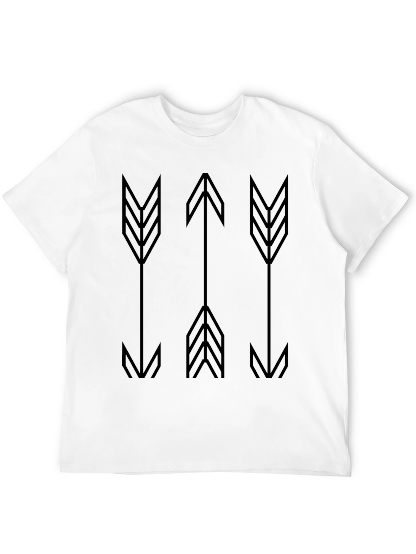 Geometric Arrow Graphic Tee - Modern Casual Style