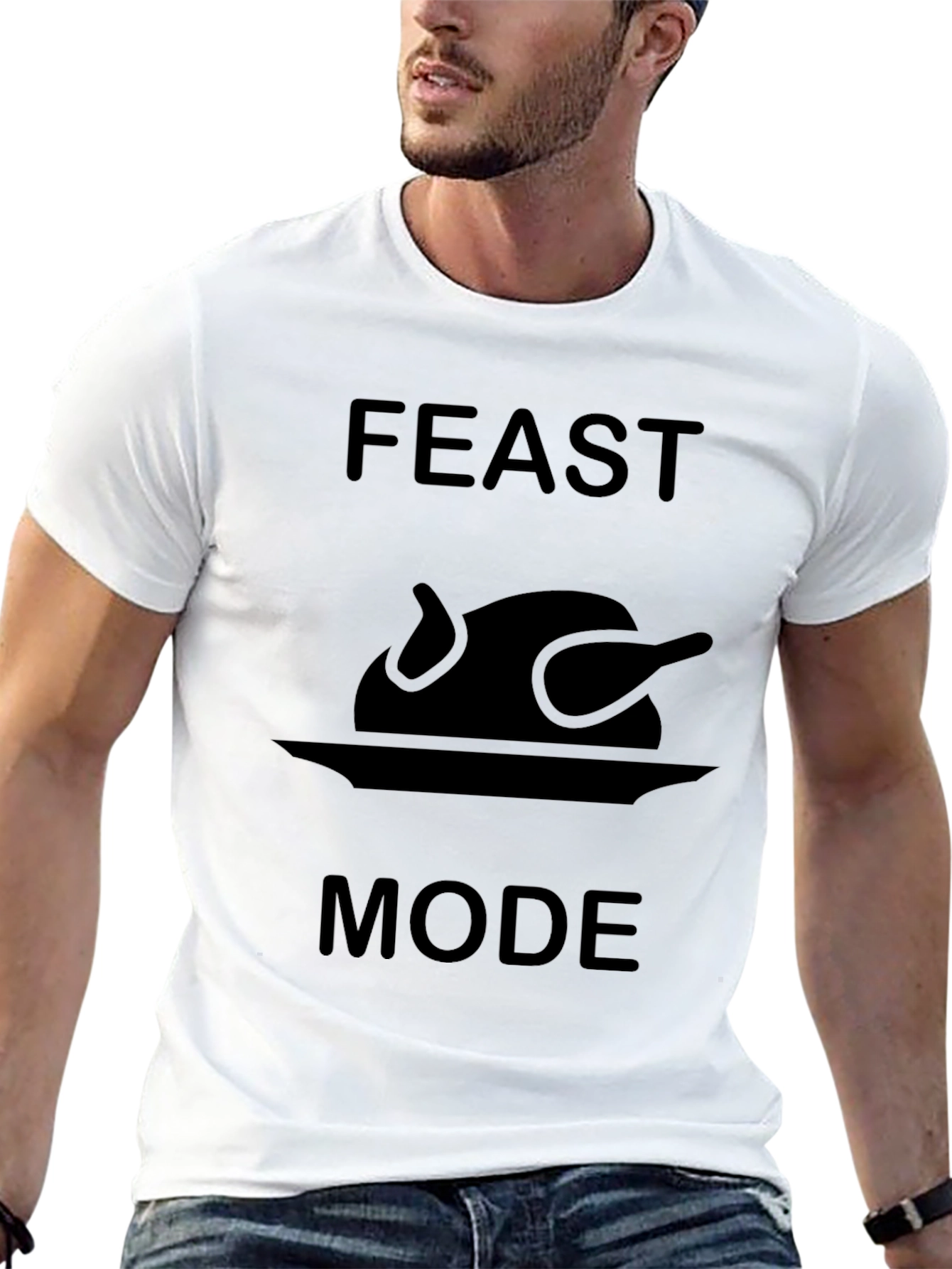 Feast Mode Thanksgiving T-Shirt Turkey Dinner Tee