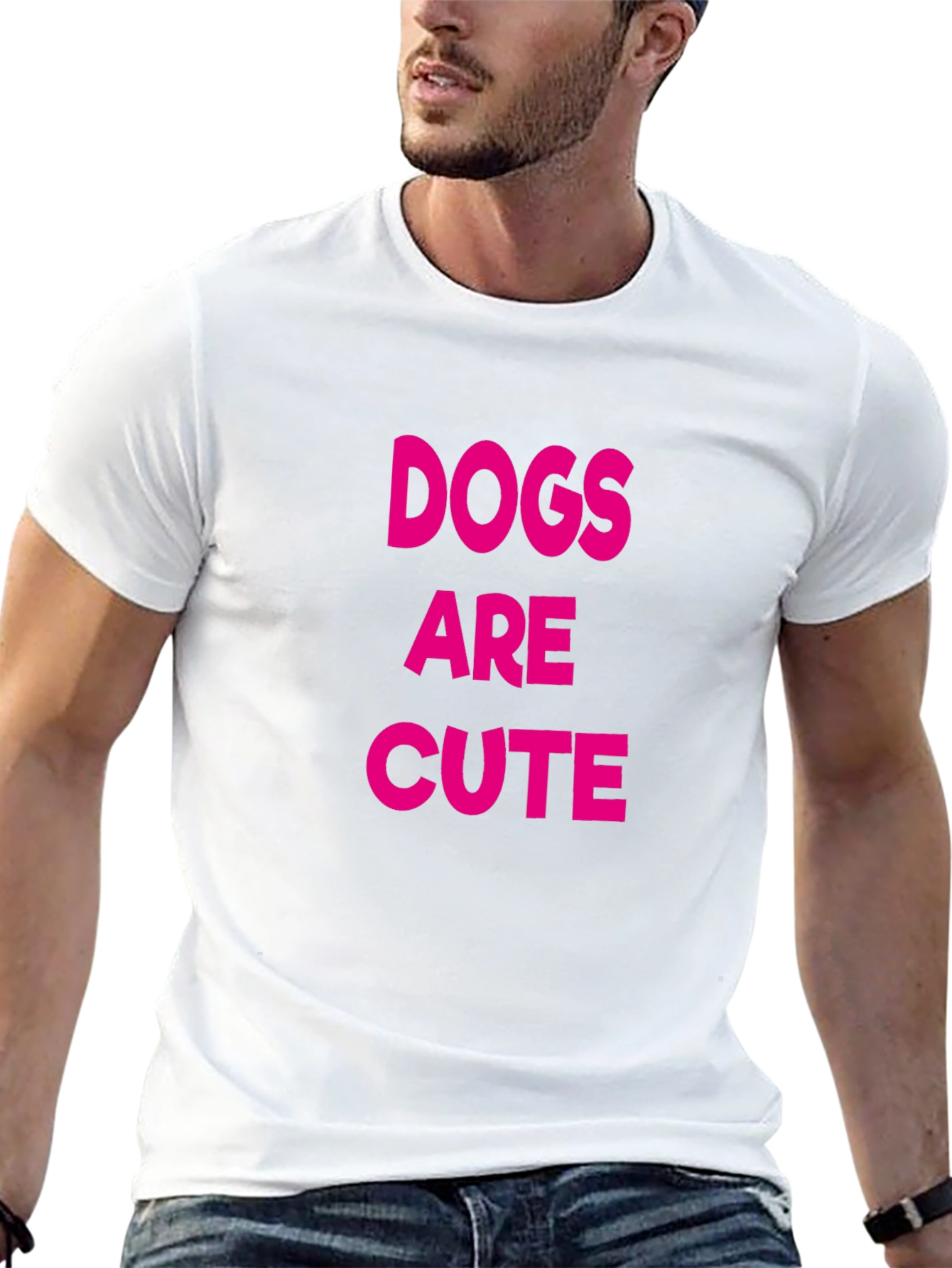 Dogs Are Cute Black T-Shirt