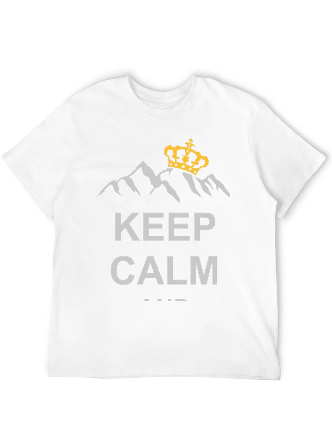 Keep Calm Mountain Crown T-Shirt - Stylish Graphic Tee
