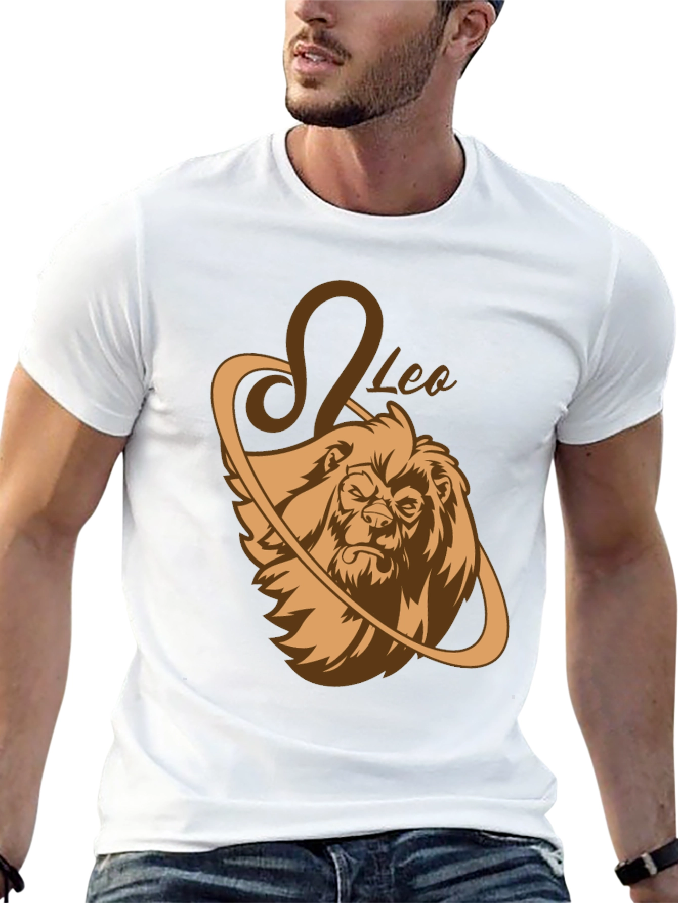 Leo Zodiac Graphic Tee - Black Lion Shirt