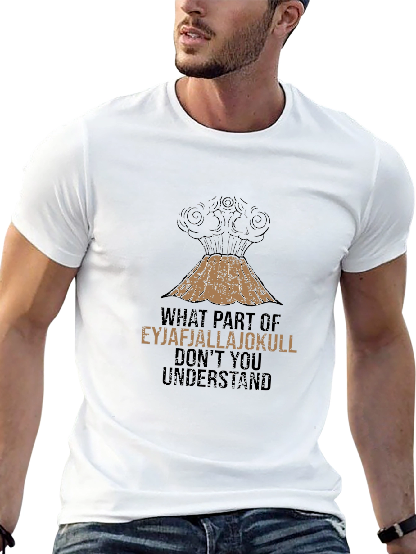 Eyjafjallajokull Volcano Humor Graphic T-Shirt