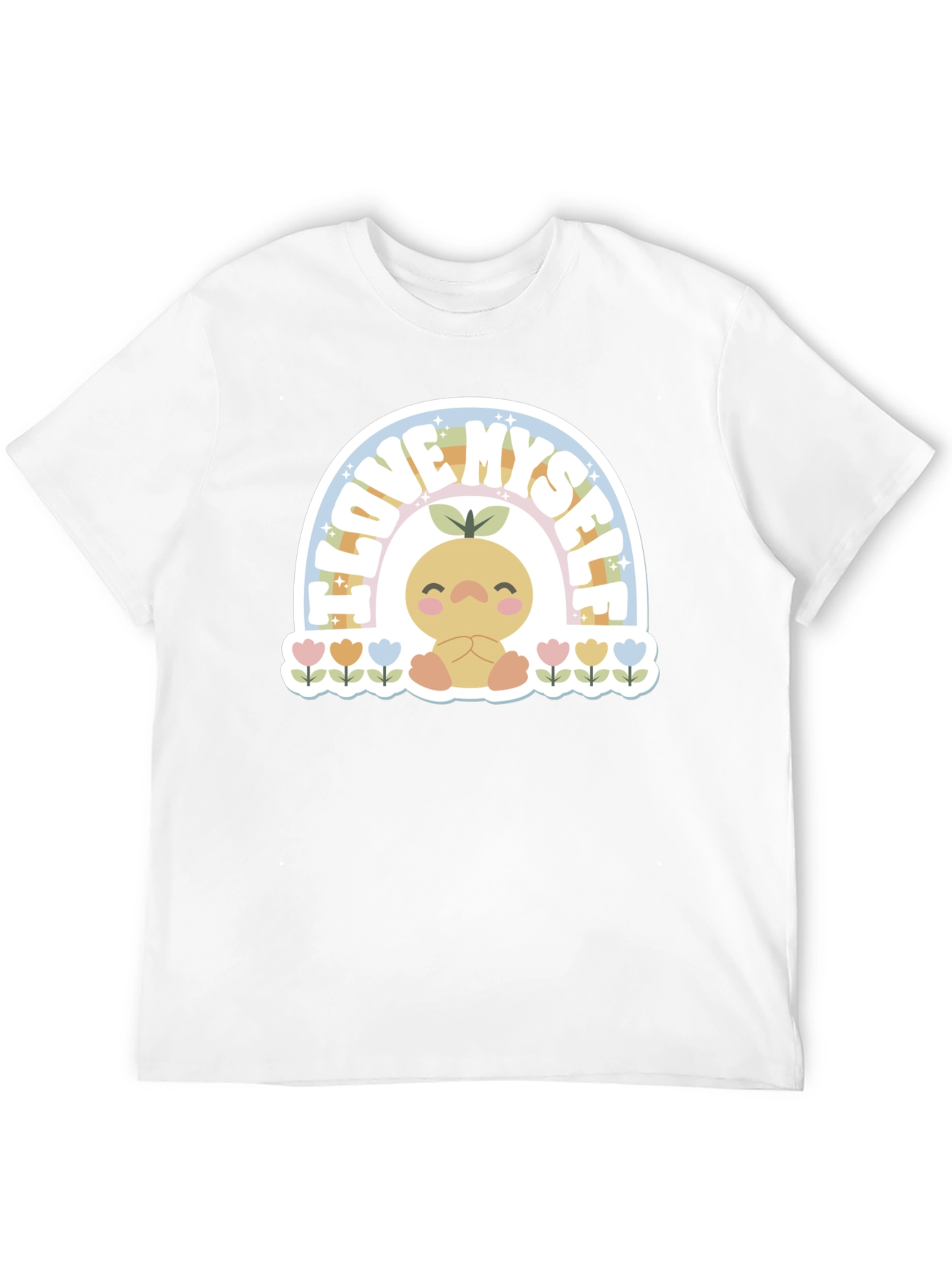 I Love Myself T-Shirt with Cute Rainbow Design