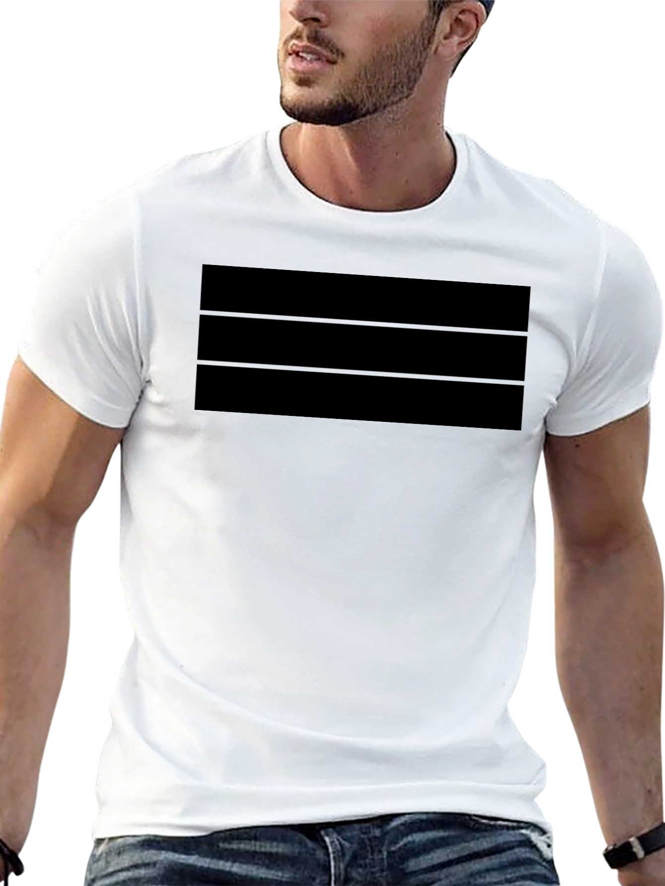 Solid Black Crew Neck T-Shirt