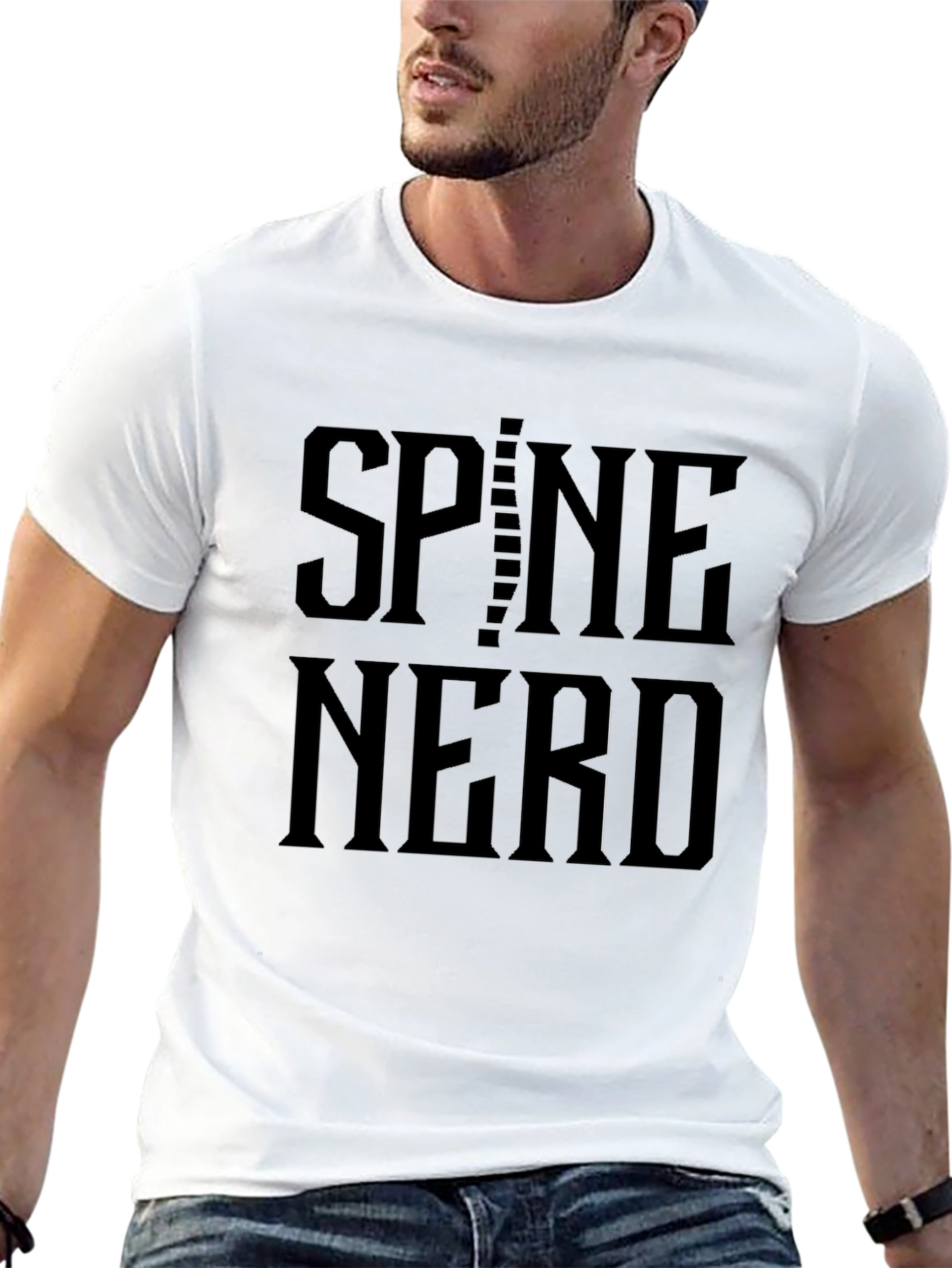 Spine Nerd Graphic T-Shirt - Black