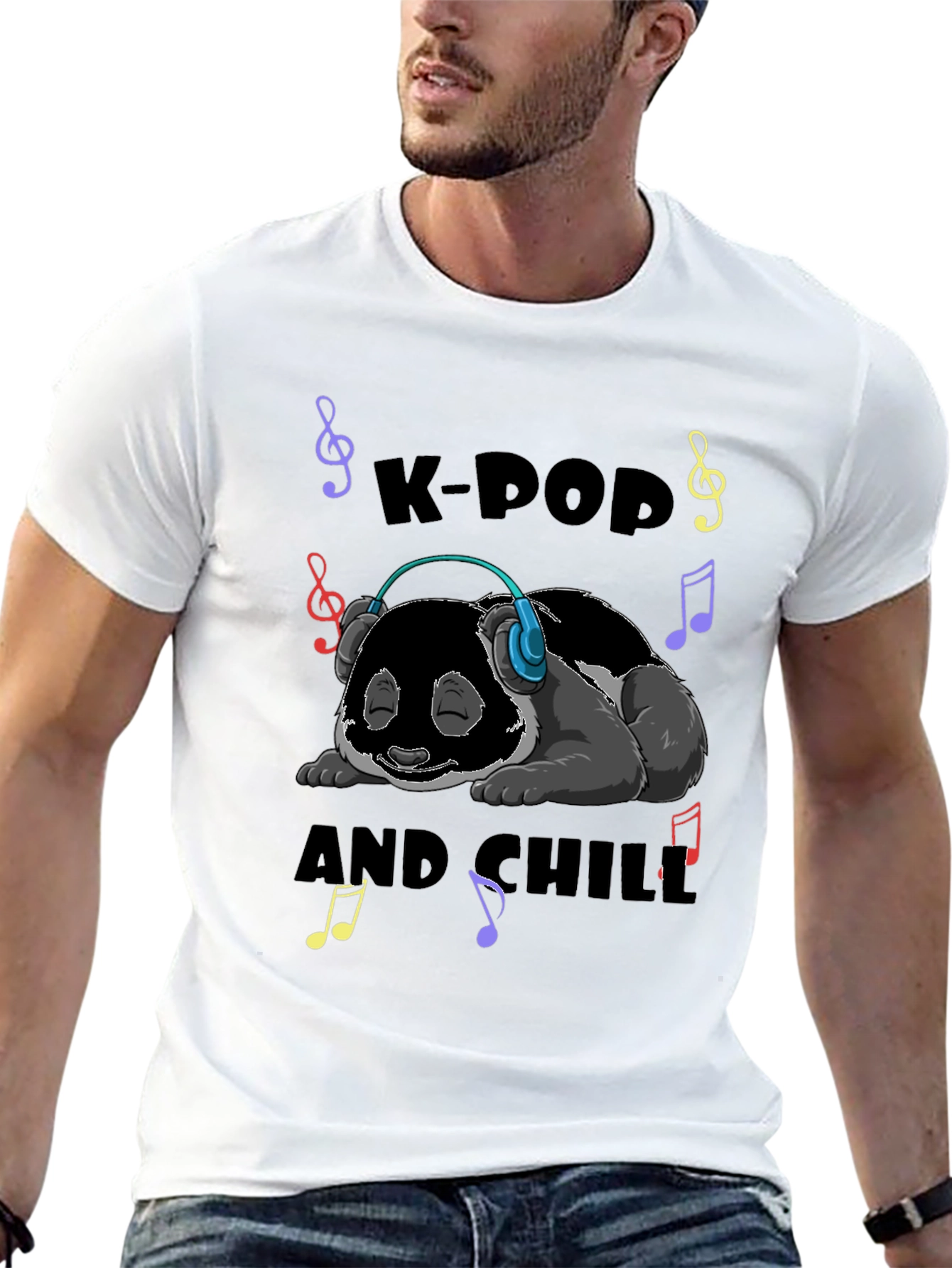K-Pop and Chill Panda T-Shirt