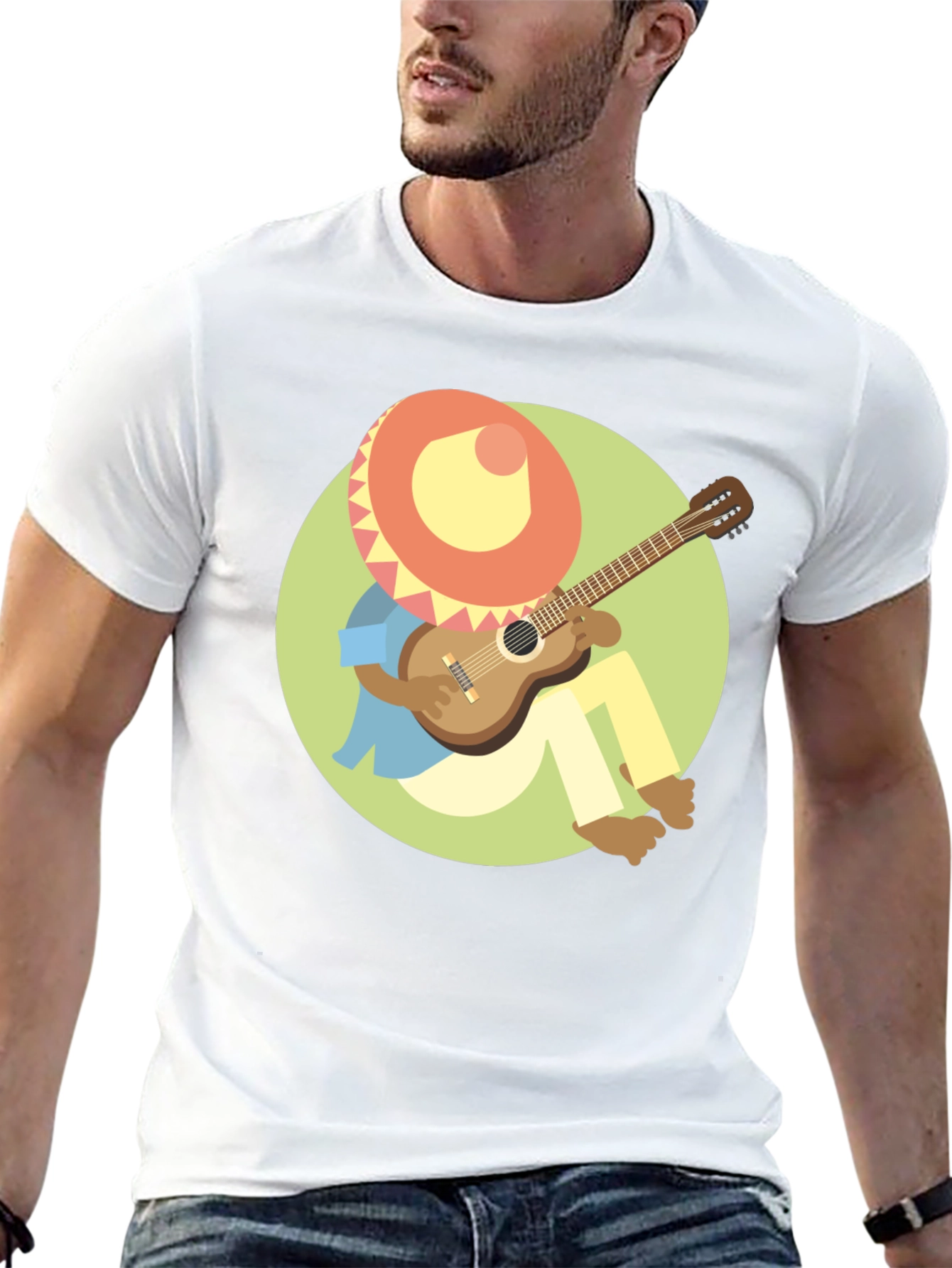 Mariachi Guitar Player Graphic T-Shirt