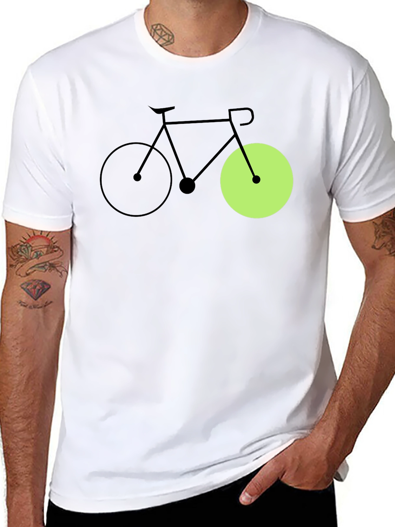 Stylish Black T-Shirt with Bike Graphic