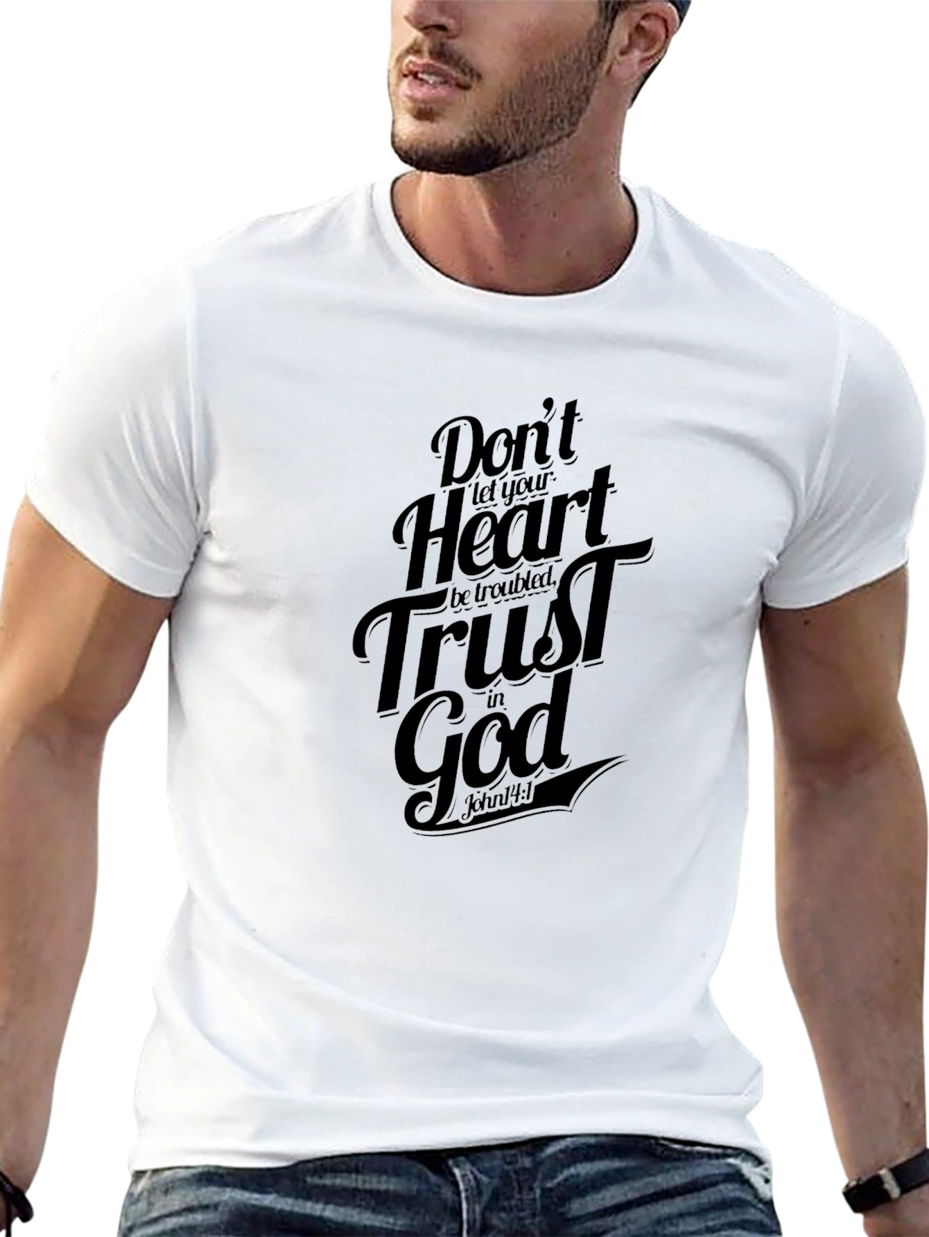 Trust in God Black T-Shirt - Religious Faith Apparel