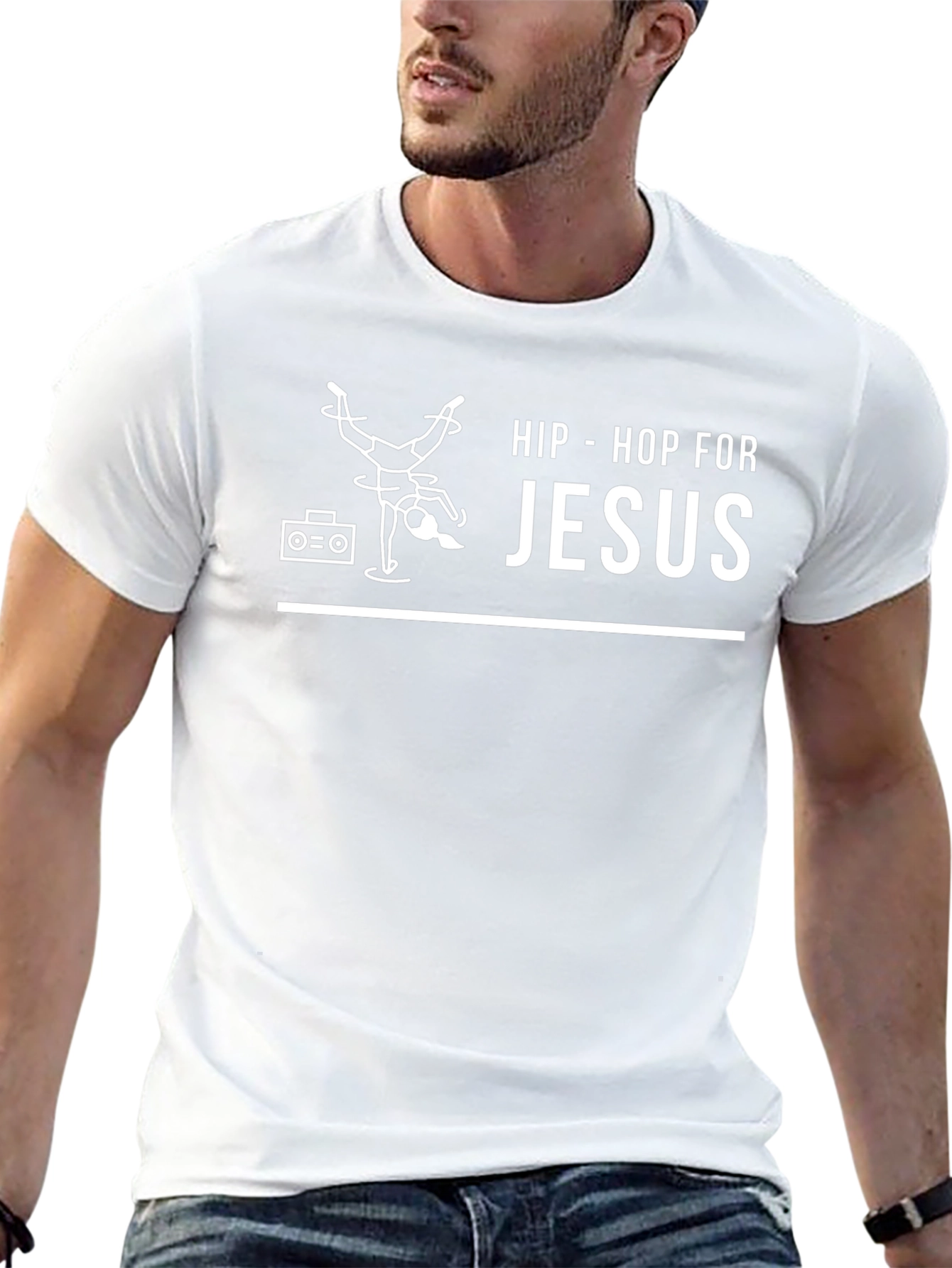 Hip Hop for Jesus Graphic T-Shirt - Black