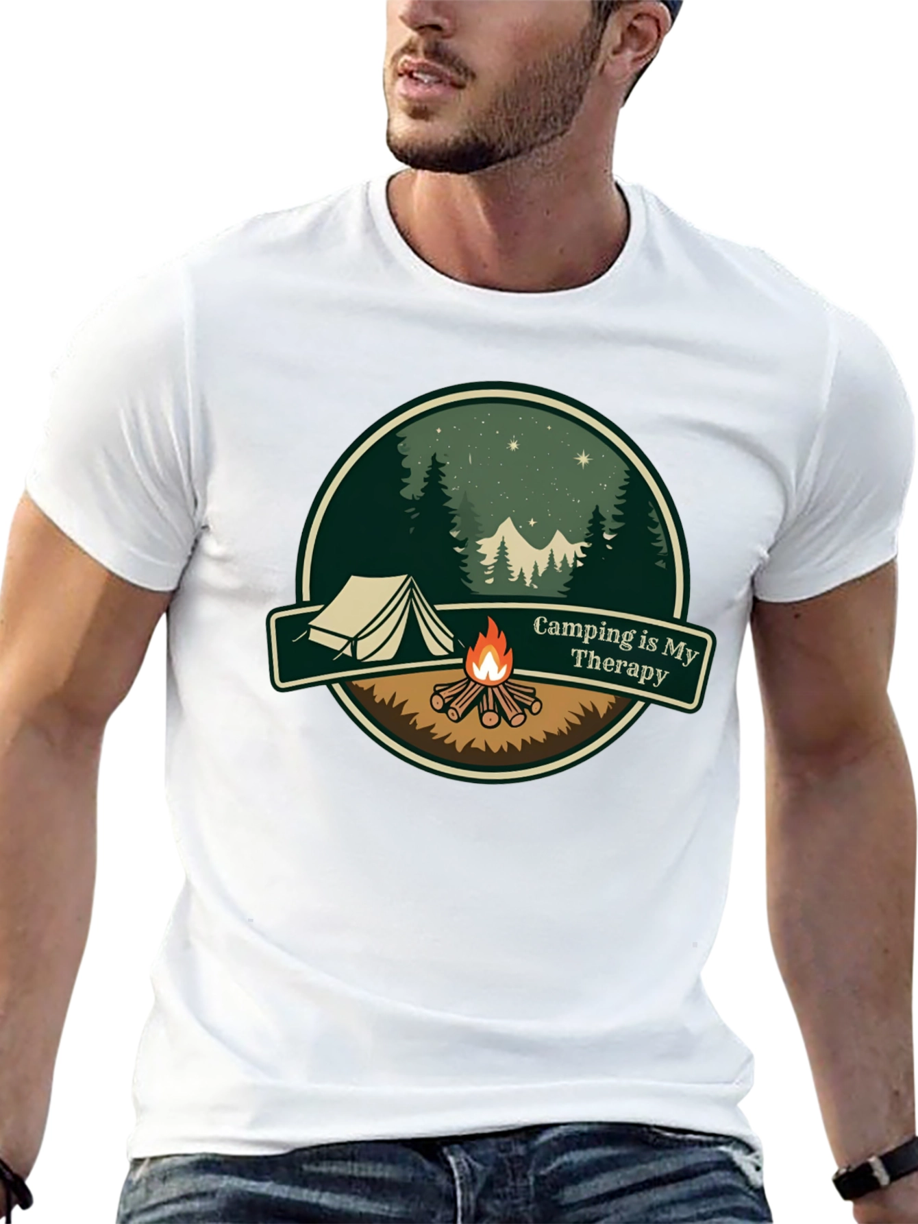 Camping is My Therapy Graphic T-Shirt