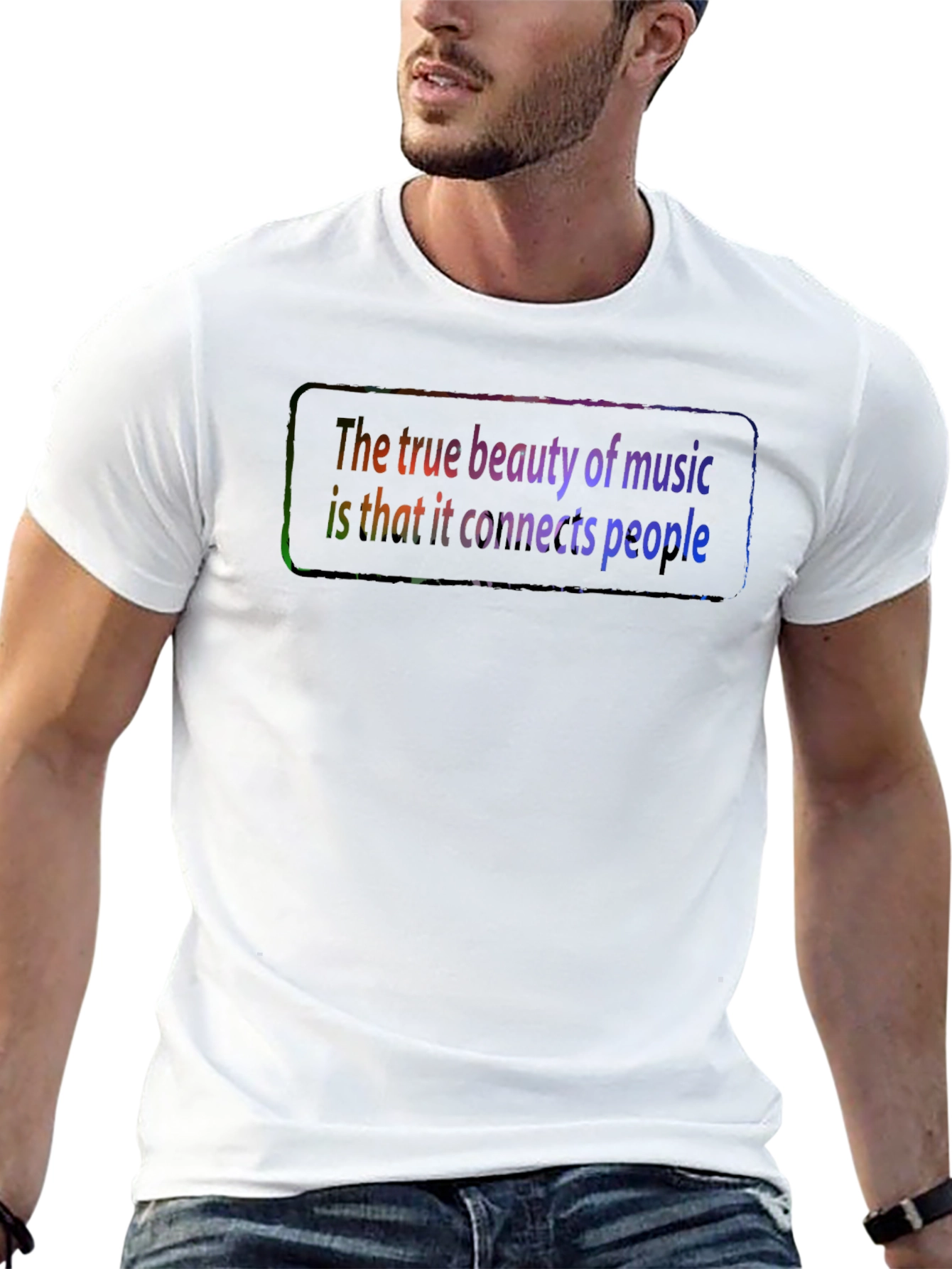 Music Connects People Graphic Tee - Black