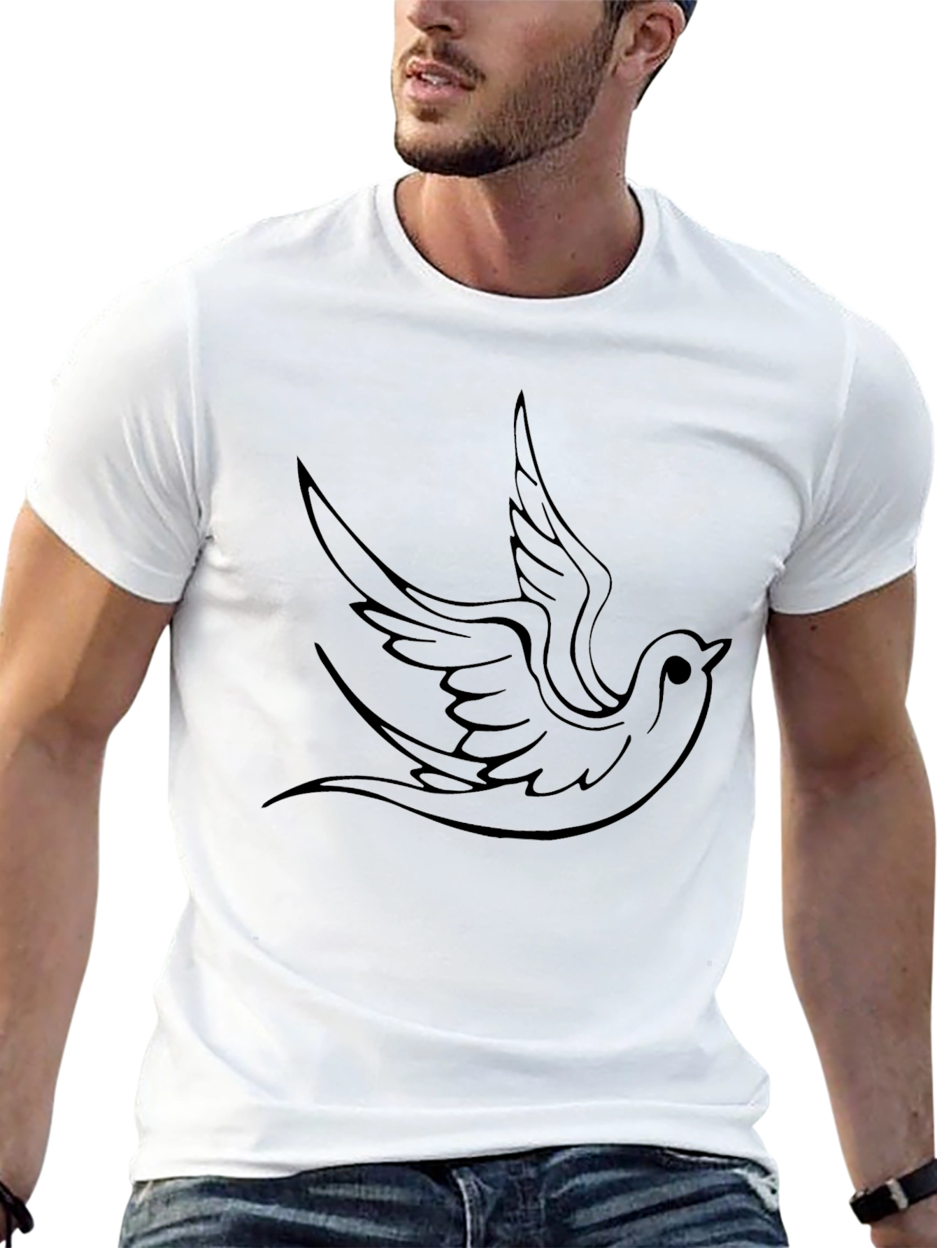 Black Bird Graphic Tee - Stylish & Comfortable