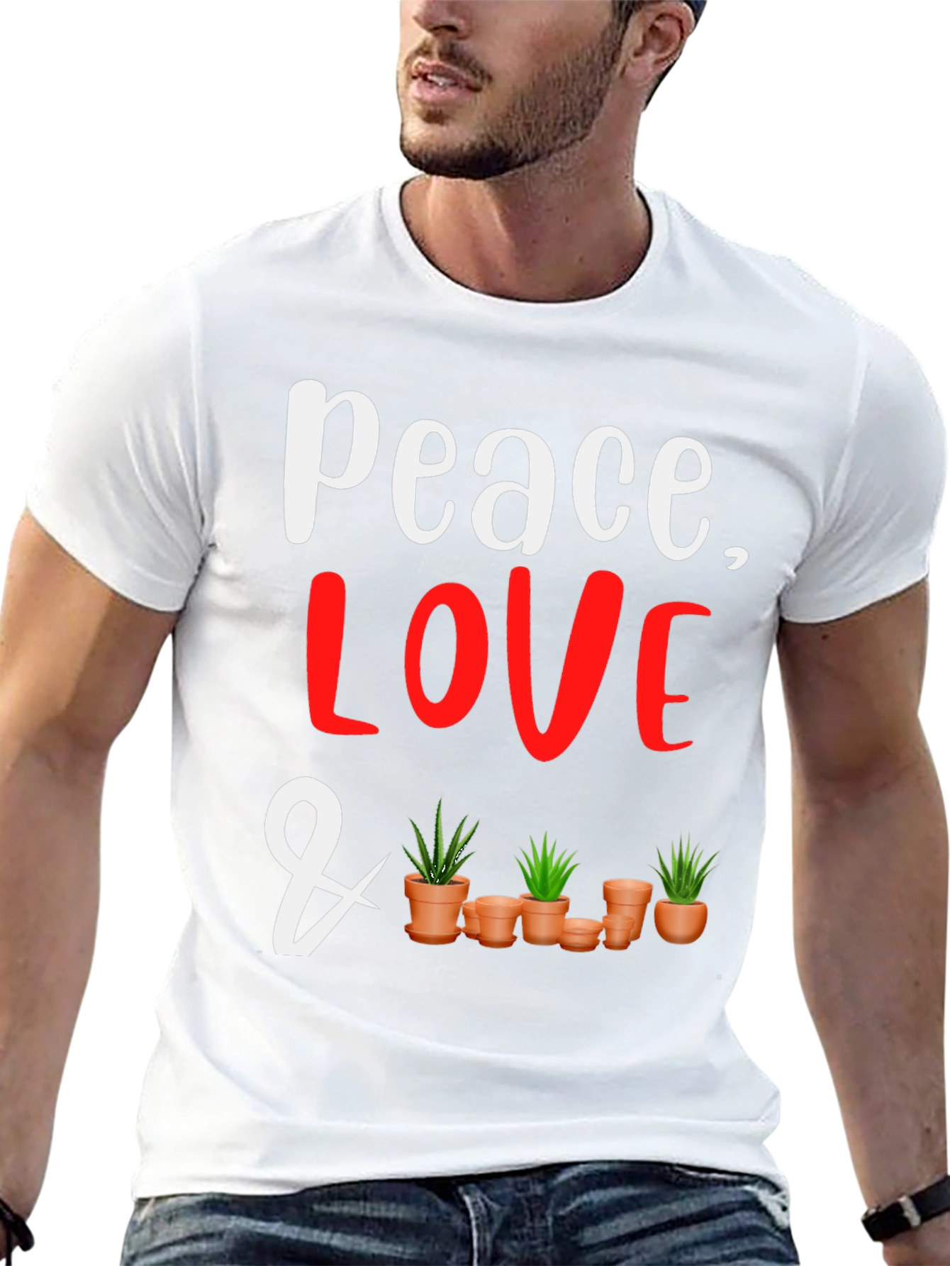 Peace Love and Plants Graphic Tee
