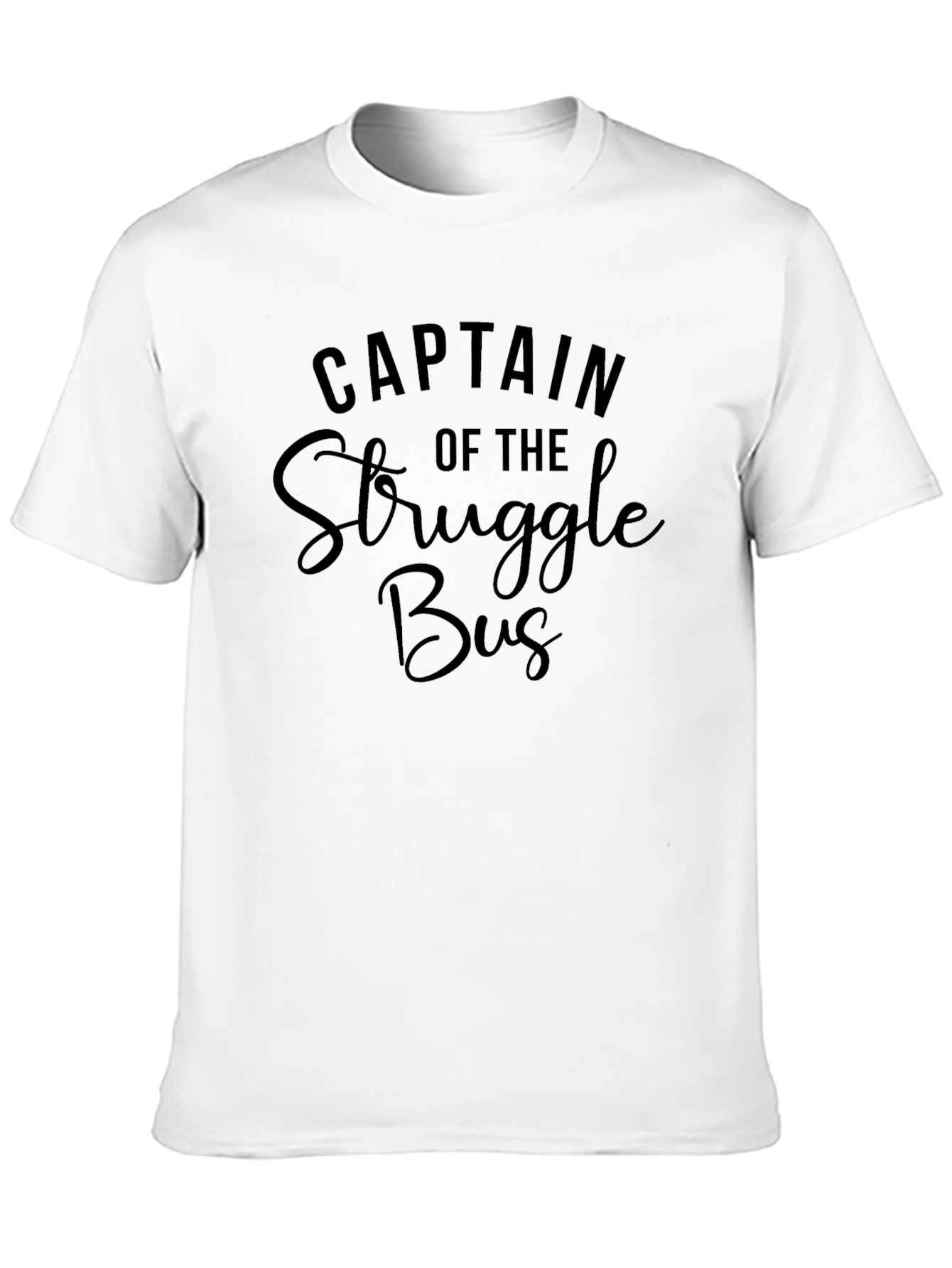 Captain of the Struggle Bus Black T-Shirt