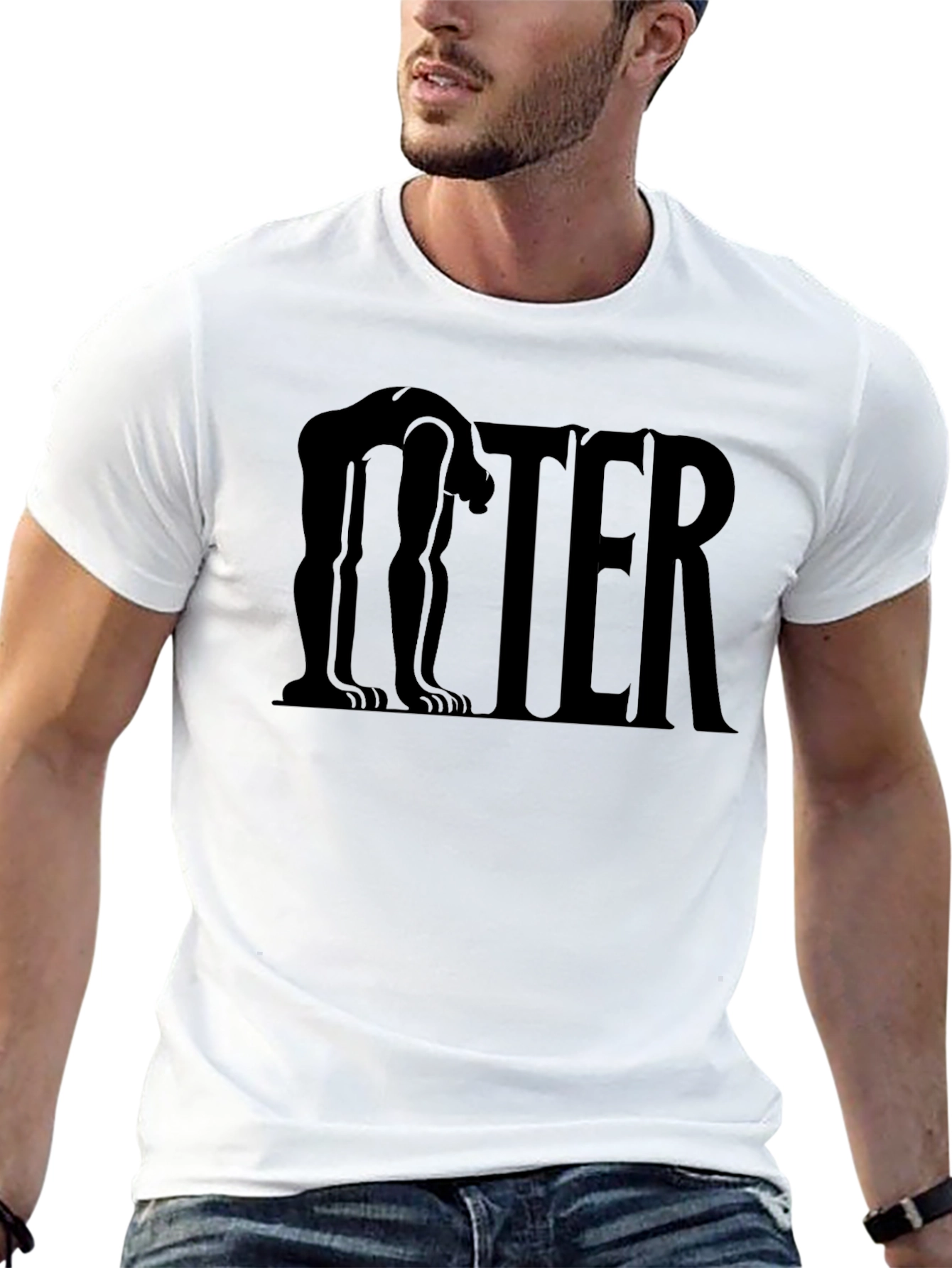 Abstract Figure Black T-Shirt