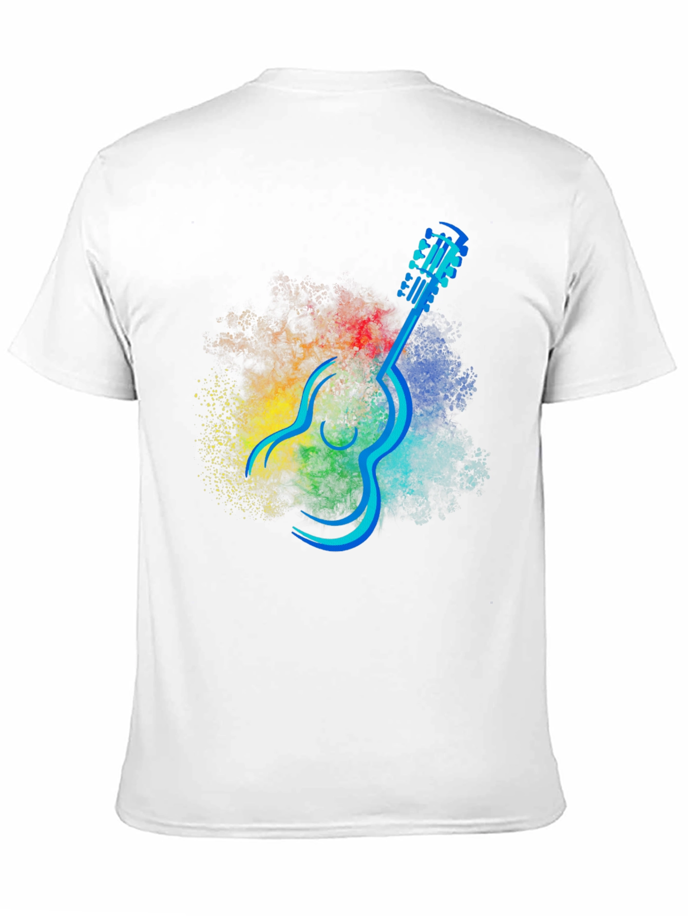 Abstract Guitar Graphic T-Shirt - Black