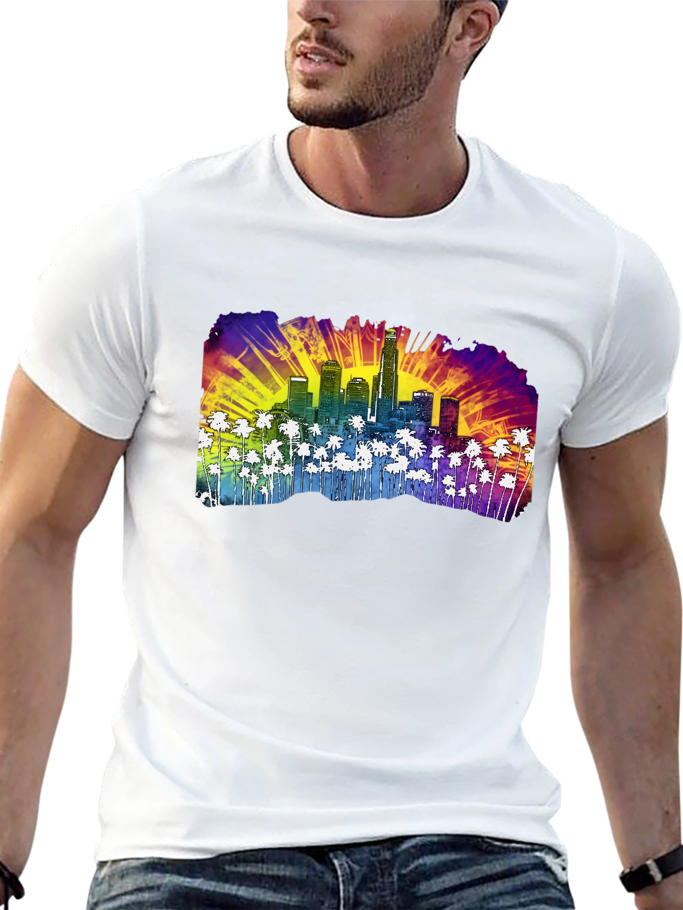 LA Skyline Graphic Tee - California Dreams