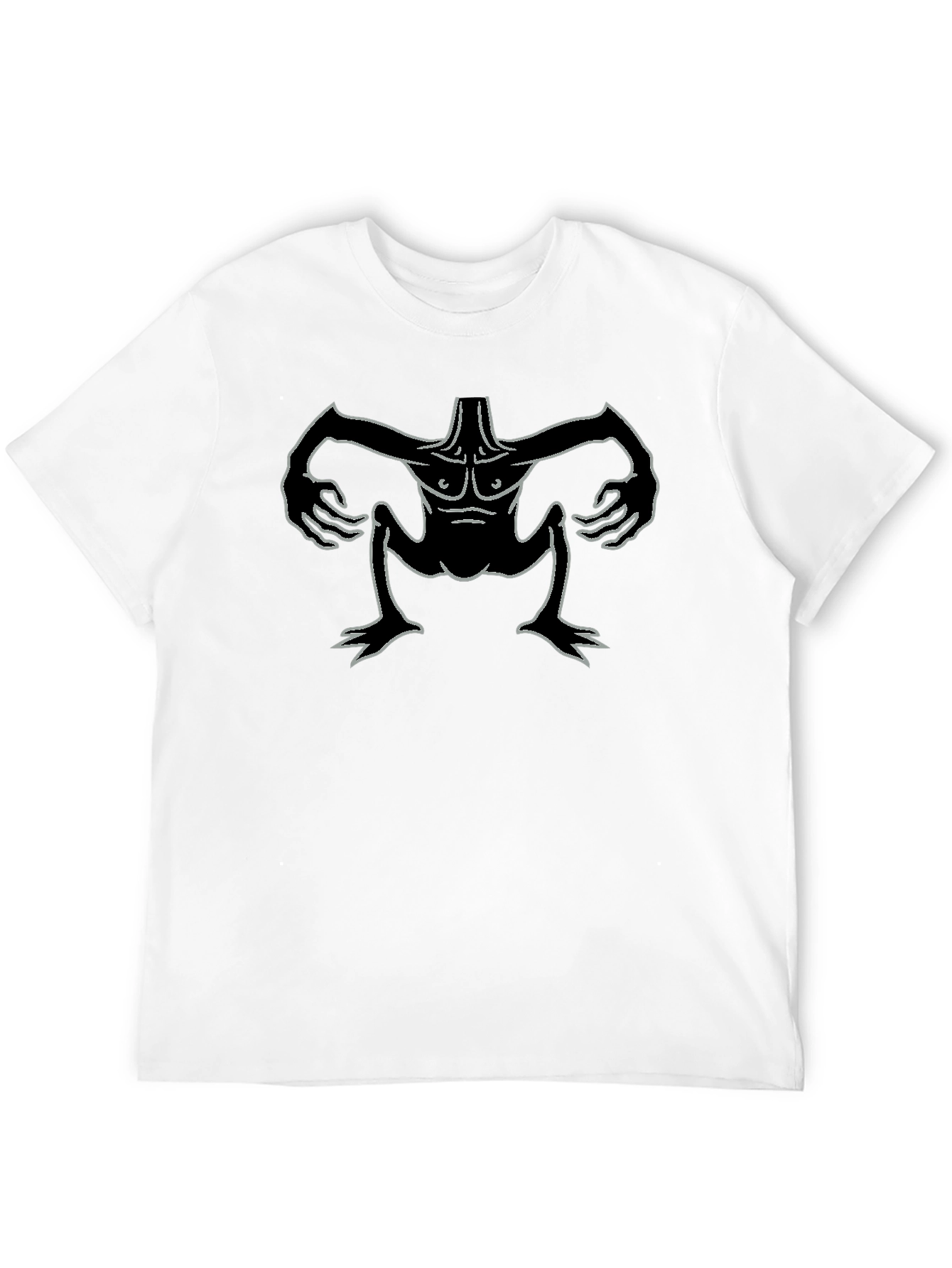 Mens Black T-Shirt with a Monster Design