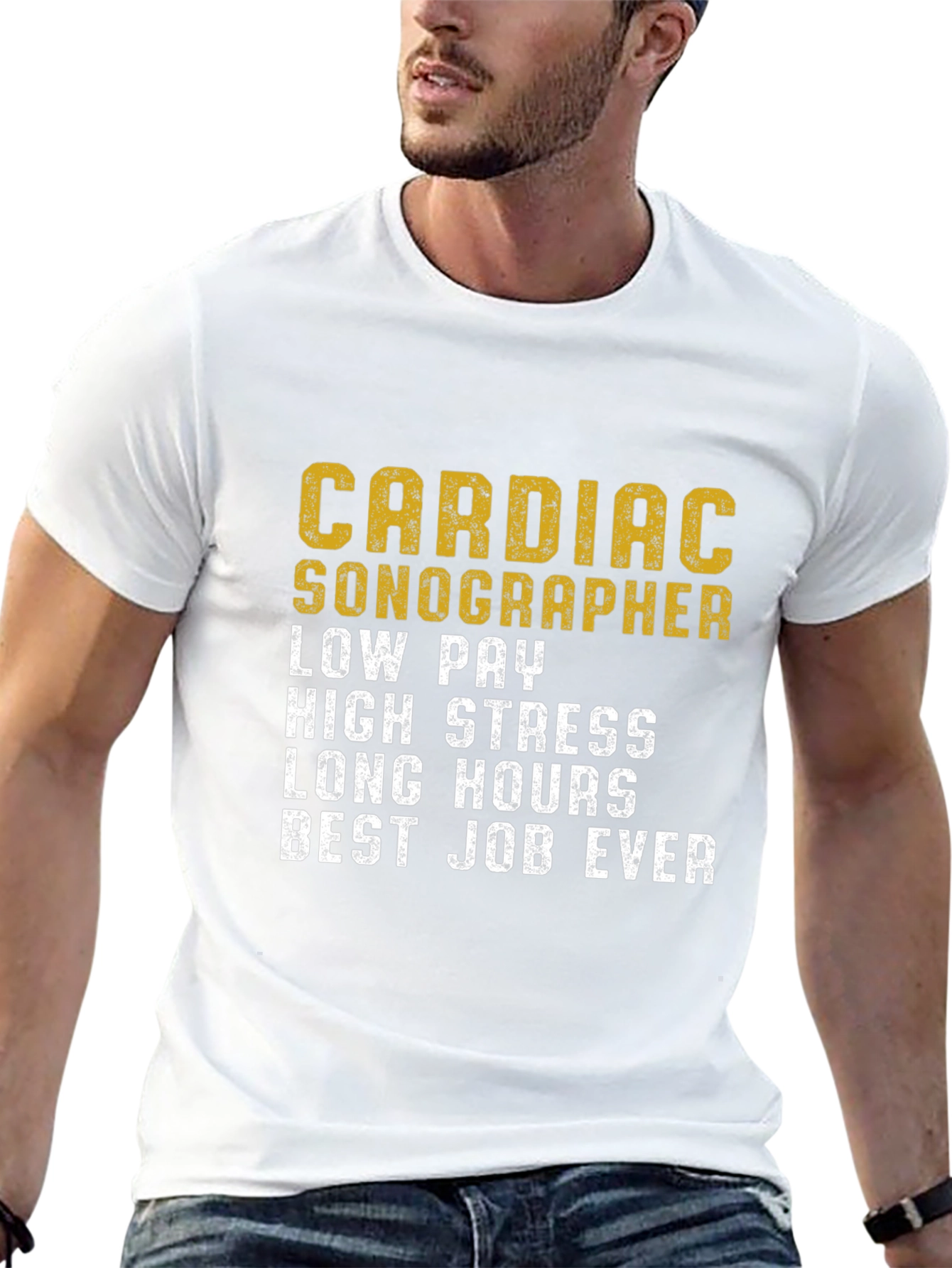 Cardiac Sonographer T-Shirt Funny Work Job Tee