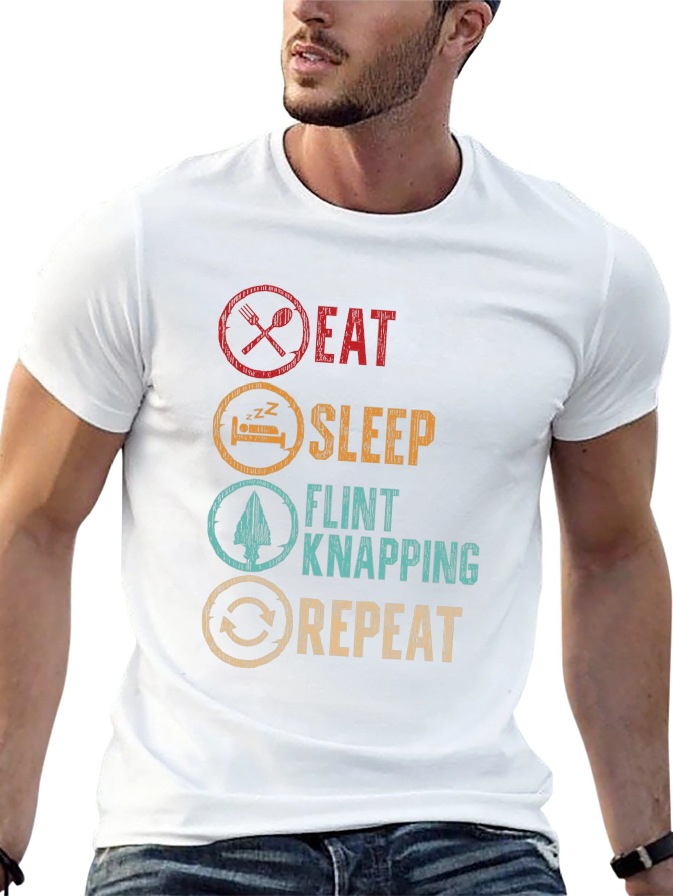 Eat Sleep Flint Knapping Repeat T-Shirt