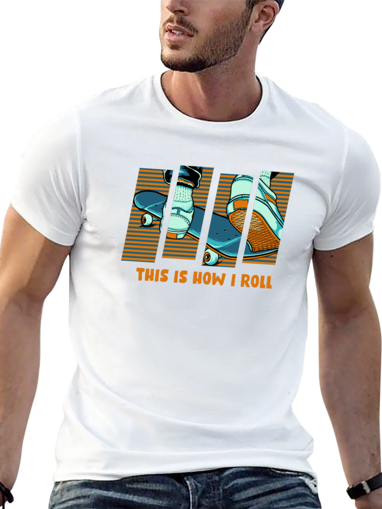 Skateboard T-Shirt - This Is How I Roll Design
