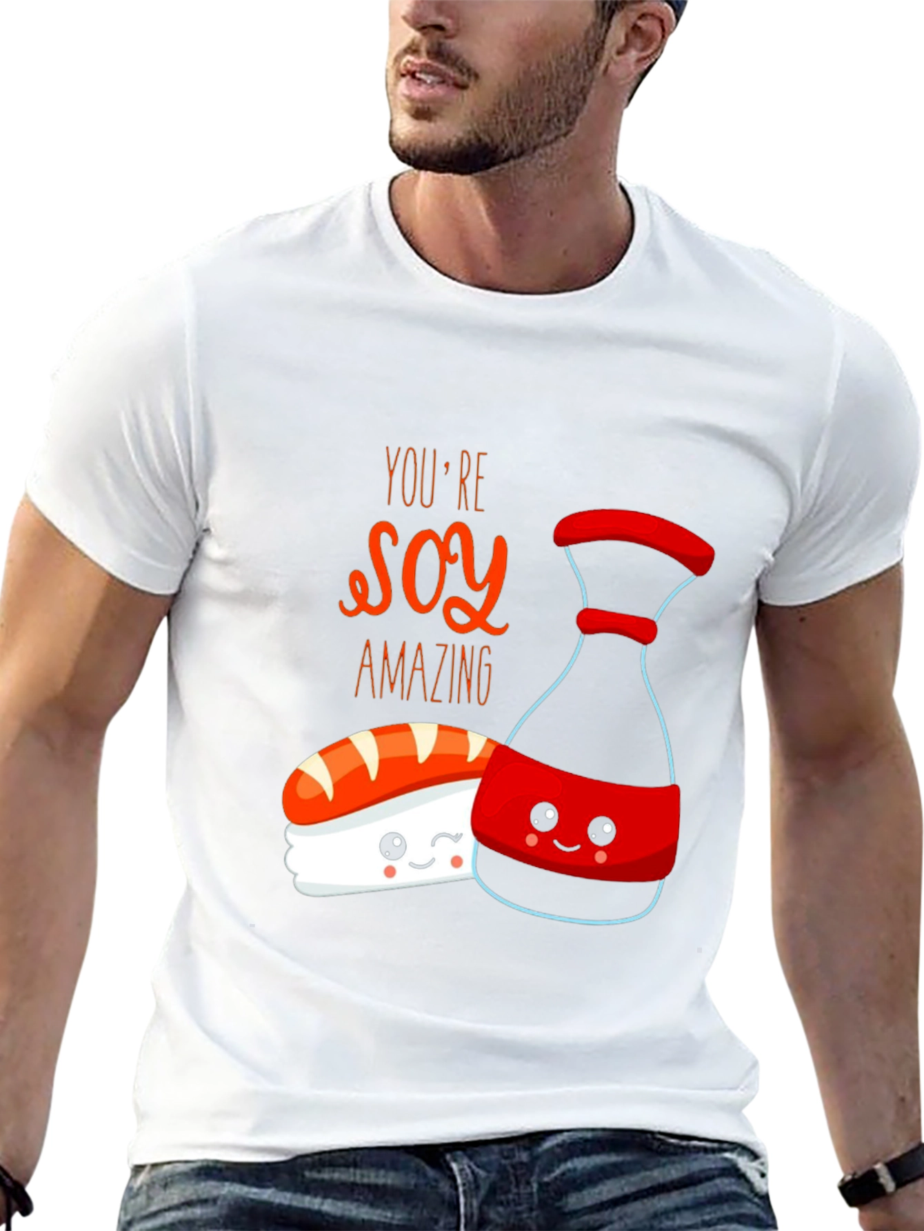Soy Amazing Sushi Graphic Tee - Unisex Black T-Shirt