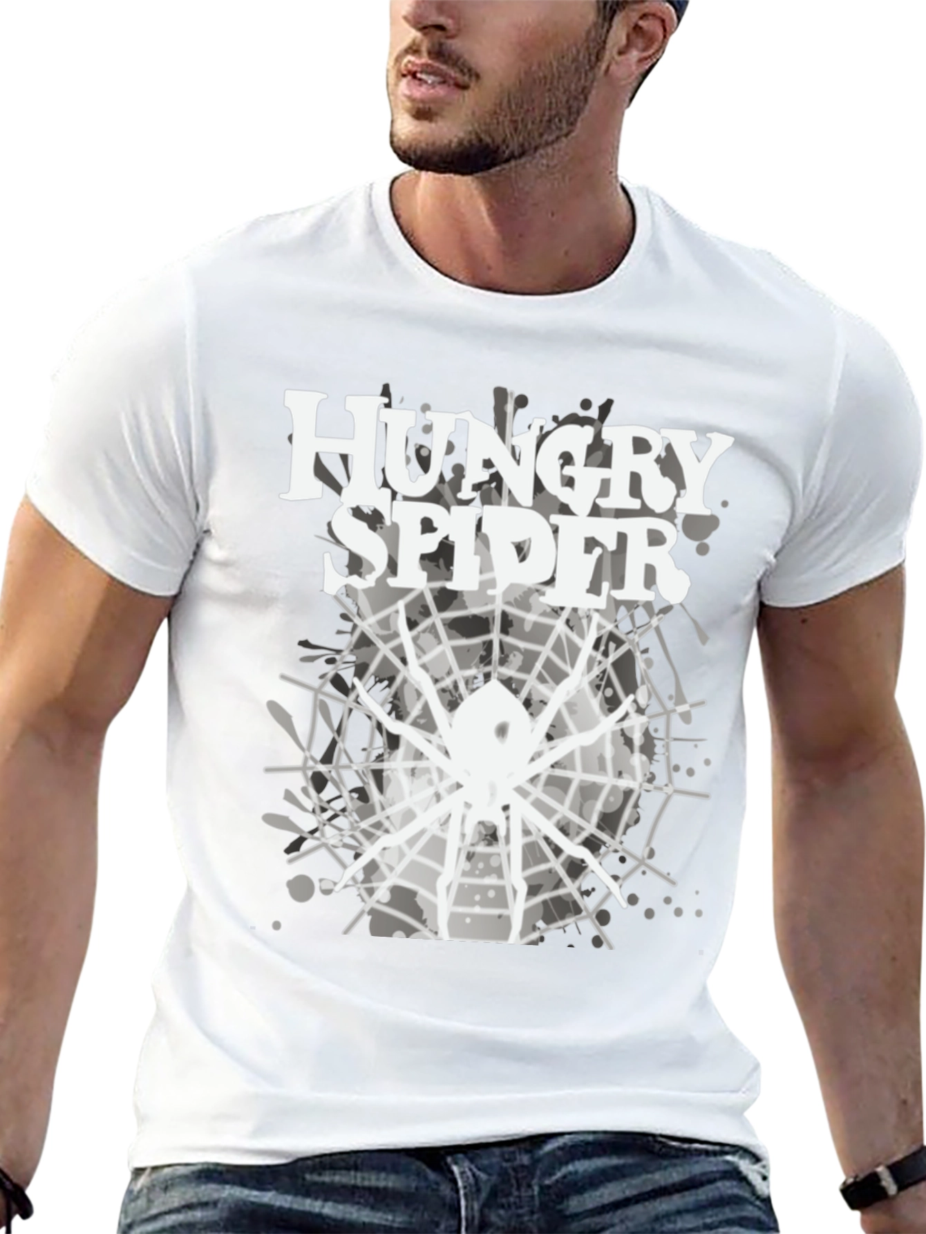 Hungry Spider Graphic Tee - Black Cotton Blend