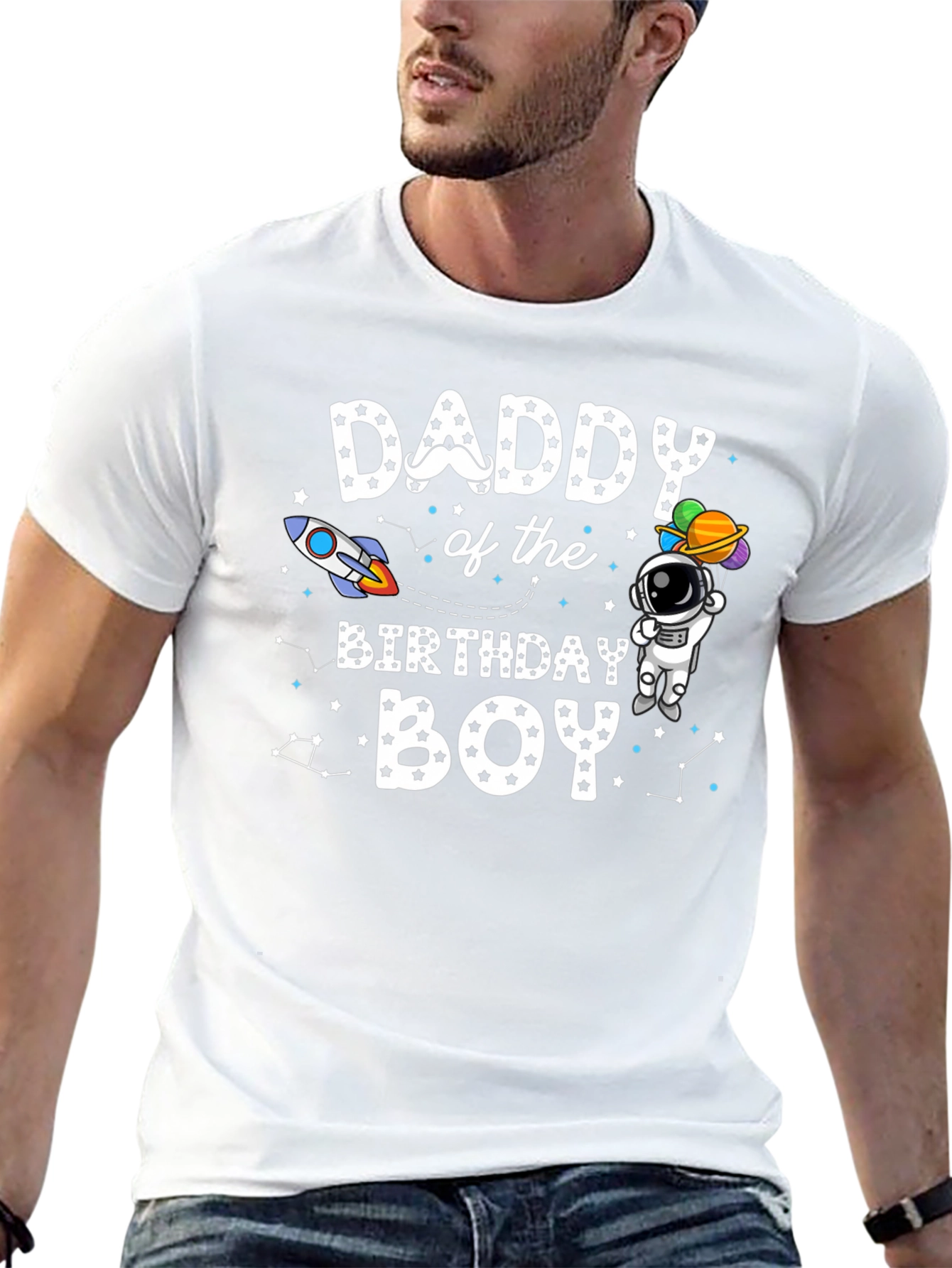 Daddy of the Birthday Boy Space T-Shirt