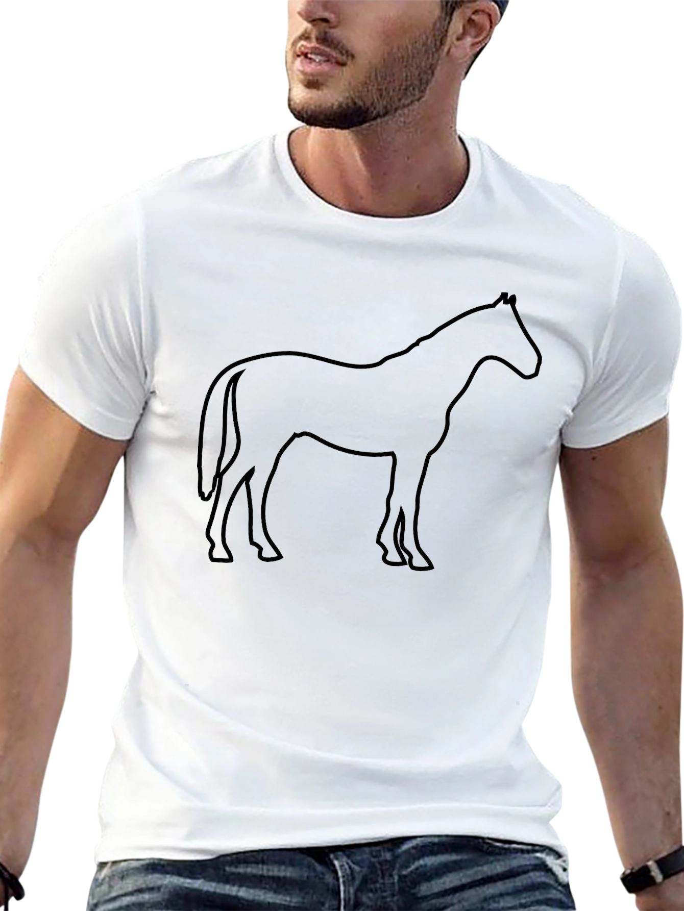 Black Horse Silhouette T-Shirt