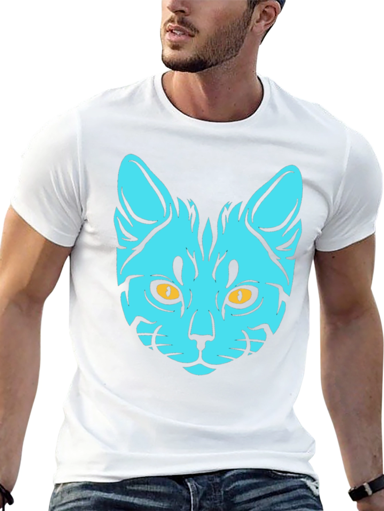 Cool Cat T-Shirt - Graphic Print Tee
