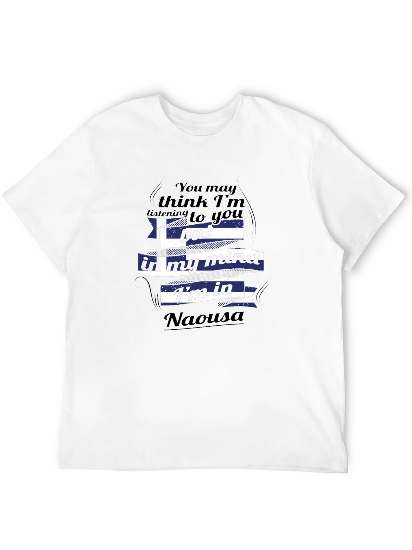 Naousa Greece Flag T-Shirt