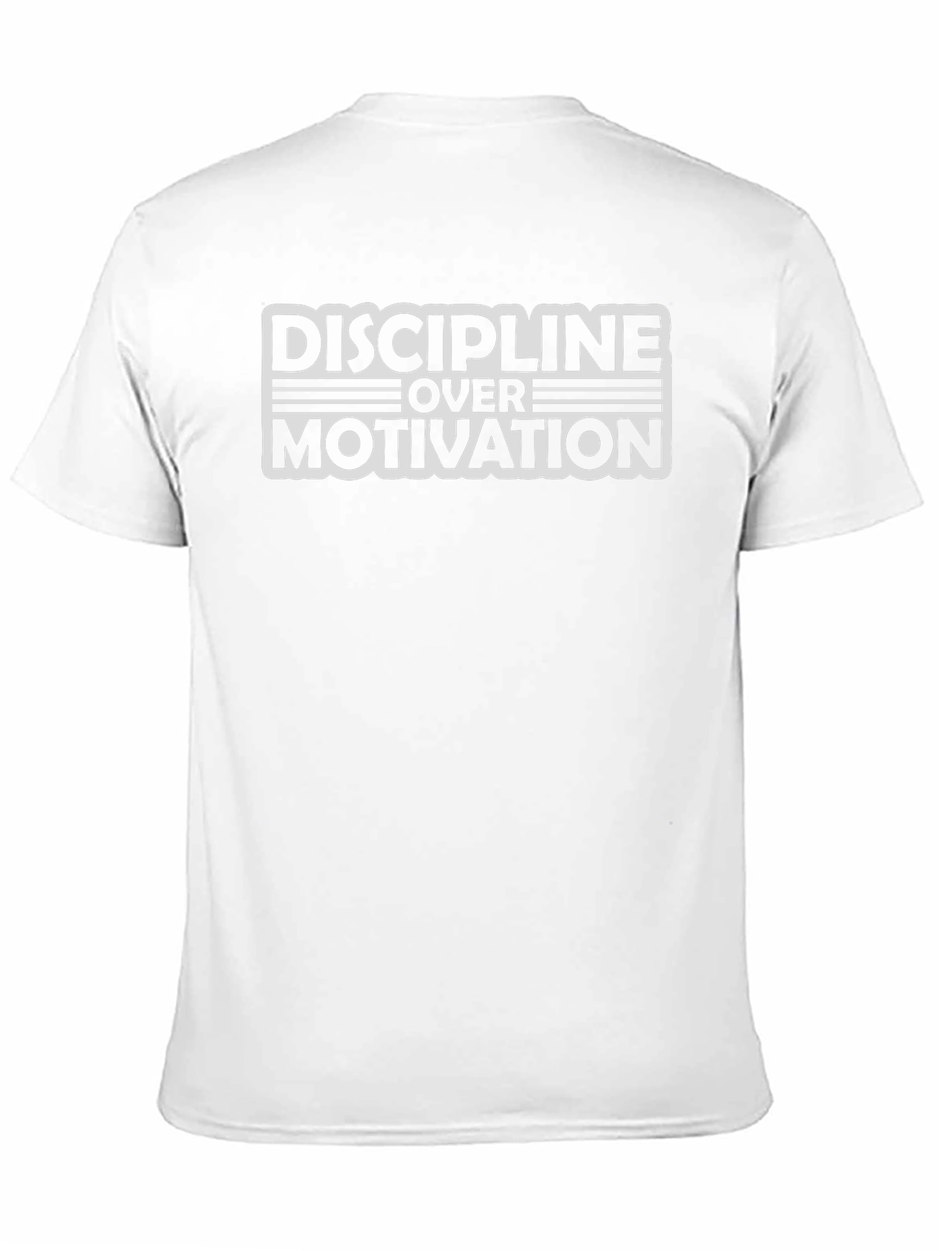 Discipline Over Motivation Black Graphic T-Shirt