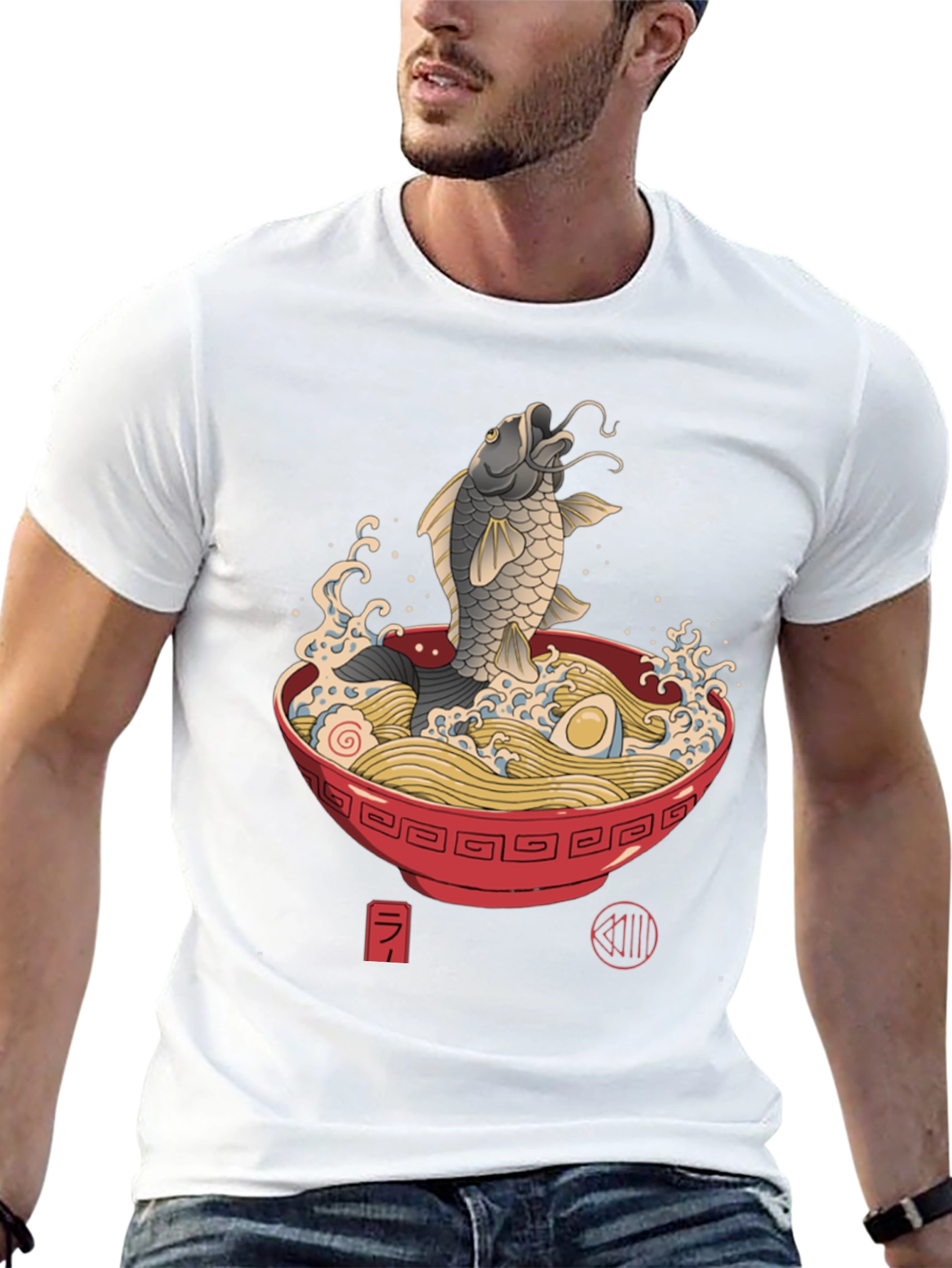 Ramen Fish T-Shirt Unique Design Tee