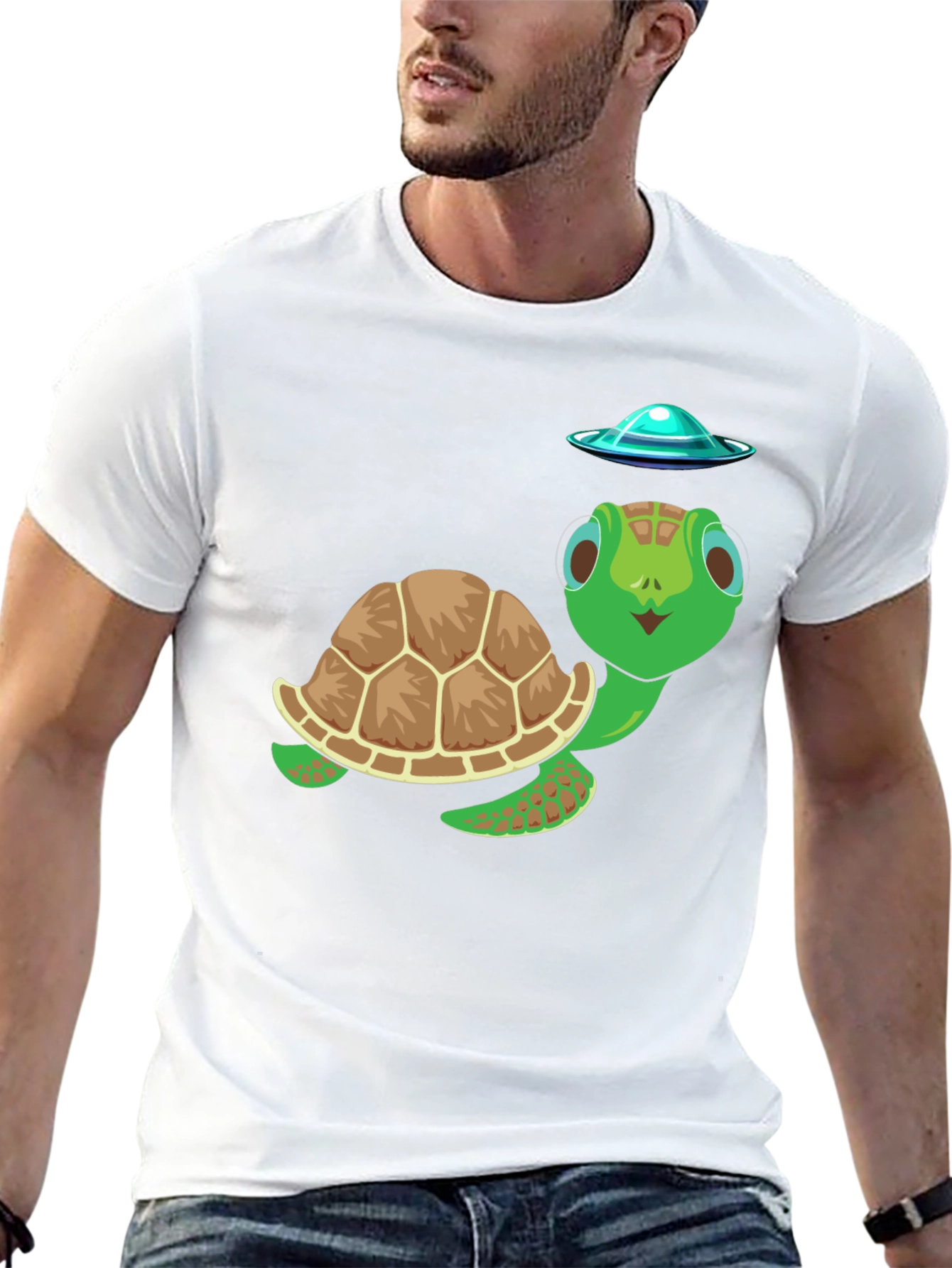 Turtle UFO Graphic Tee - Fun & Unique Design