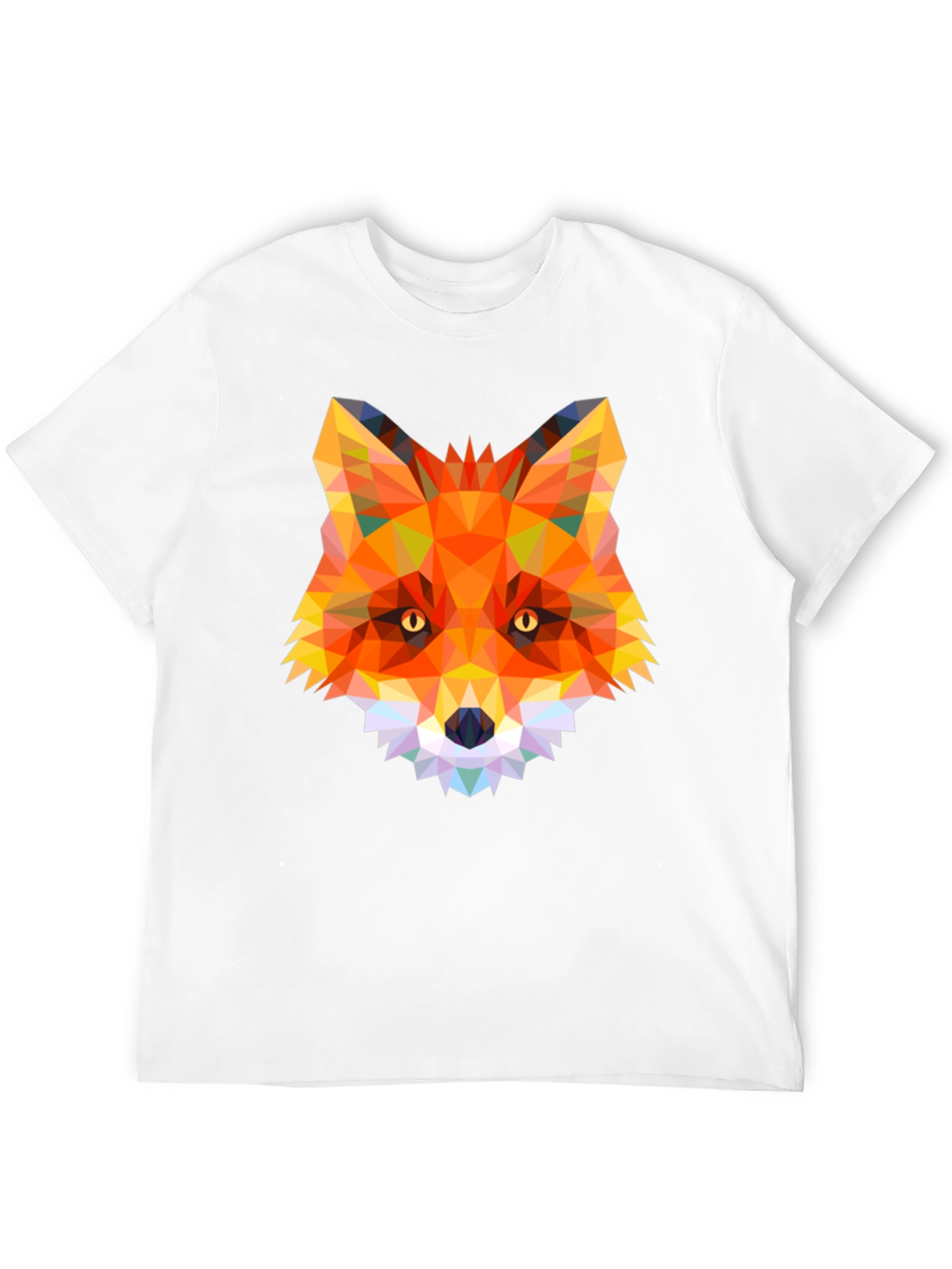 Geometric Fox Graphic T-Shirt - Modern Animal Design