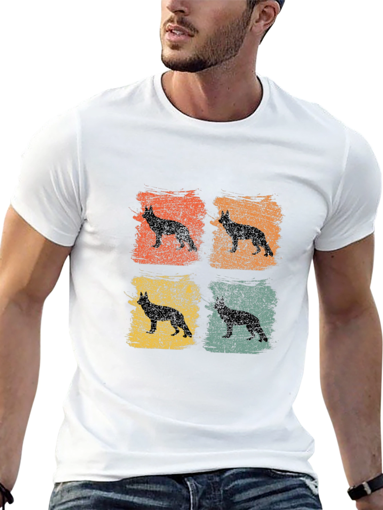 Retro German Shepherd Dog Graphic Tee